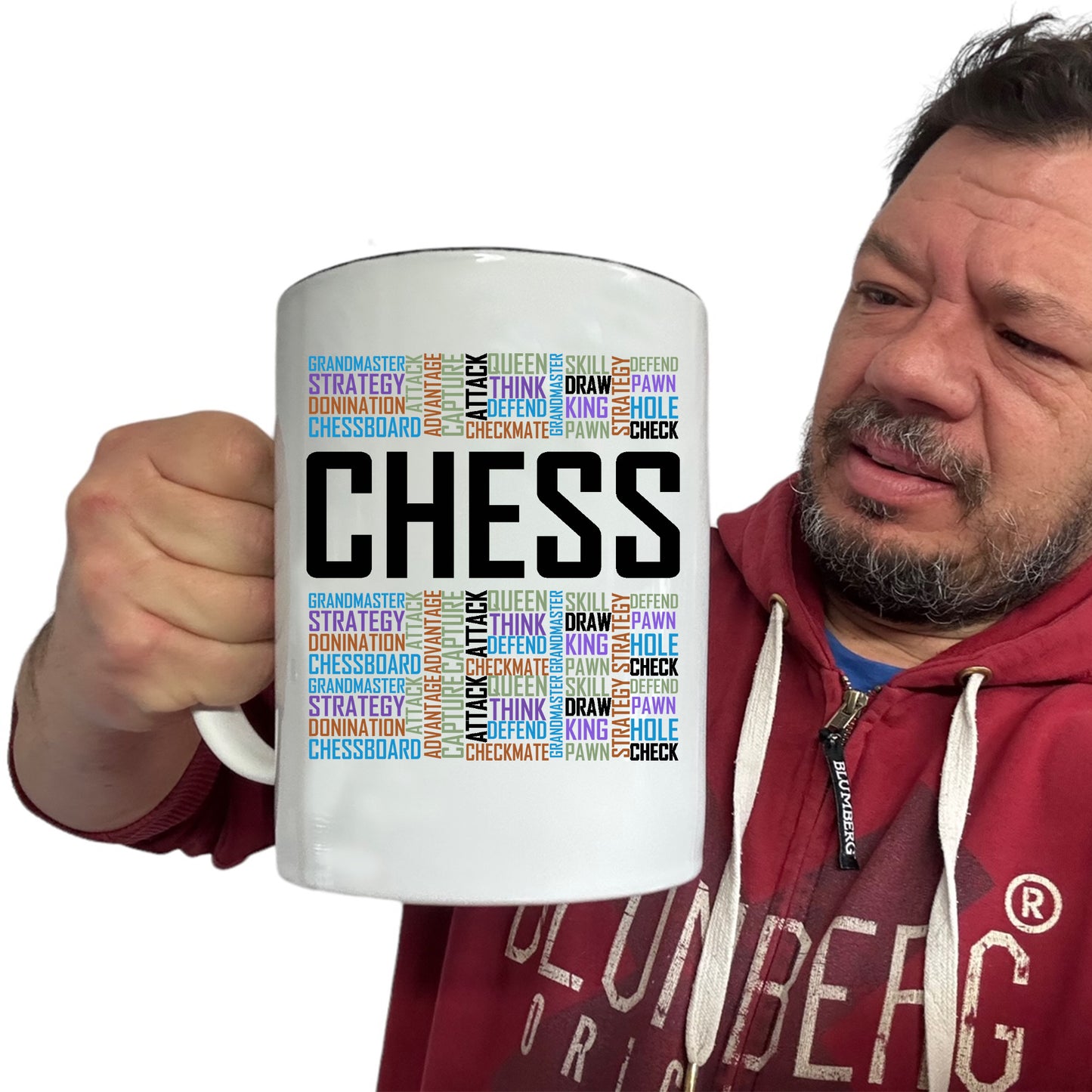 Chess Player Strategy Game Games - Funny Giant 2 Litre Mug