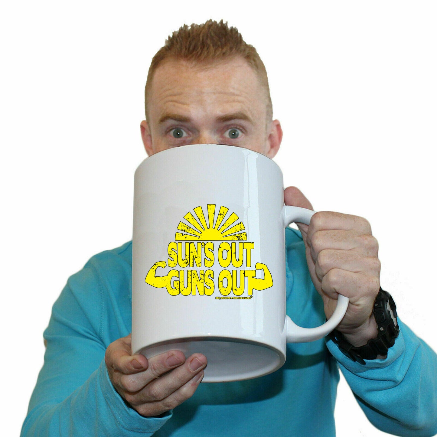 Swps Suns Out Guns Out - Funny Giant 2 Litre Mug