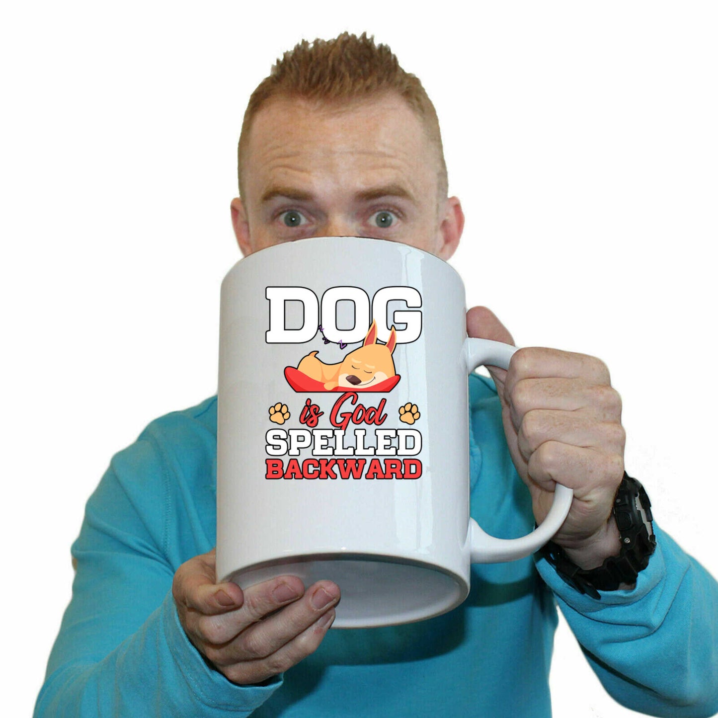 Dog Is God Spelled Backward - Funny Giant 2 Litre Mug