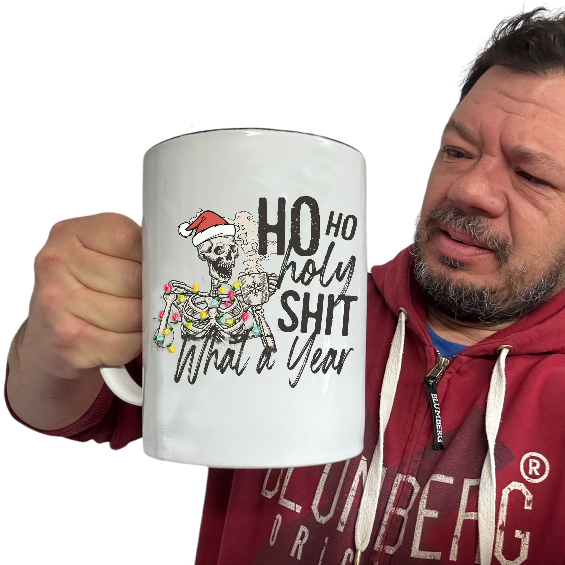 Christmas Ho Ho Holy Sh1T What A Year - Funny Giant 2 Litre Mug