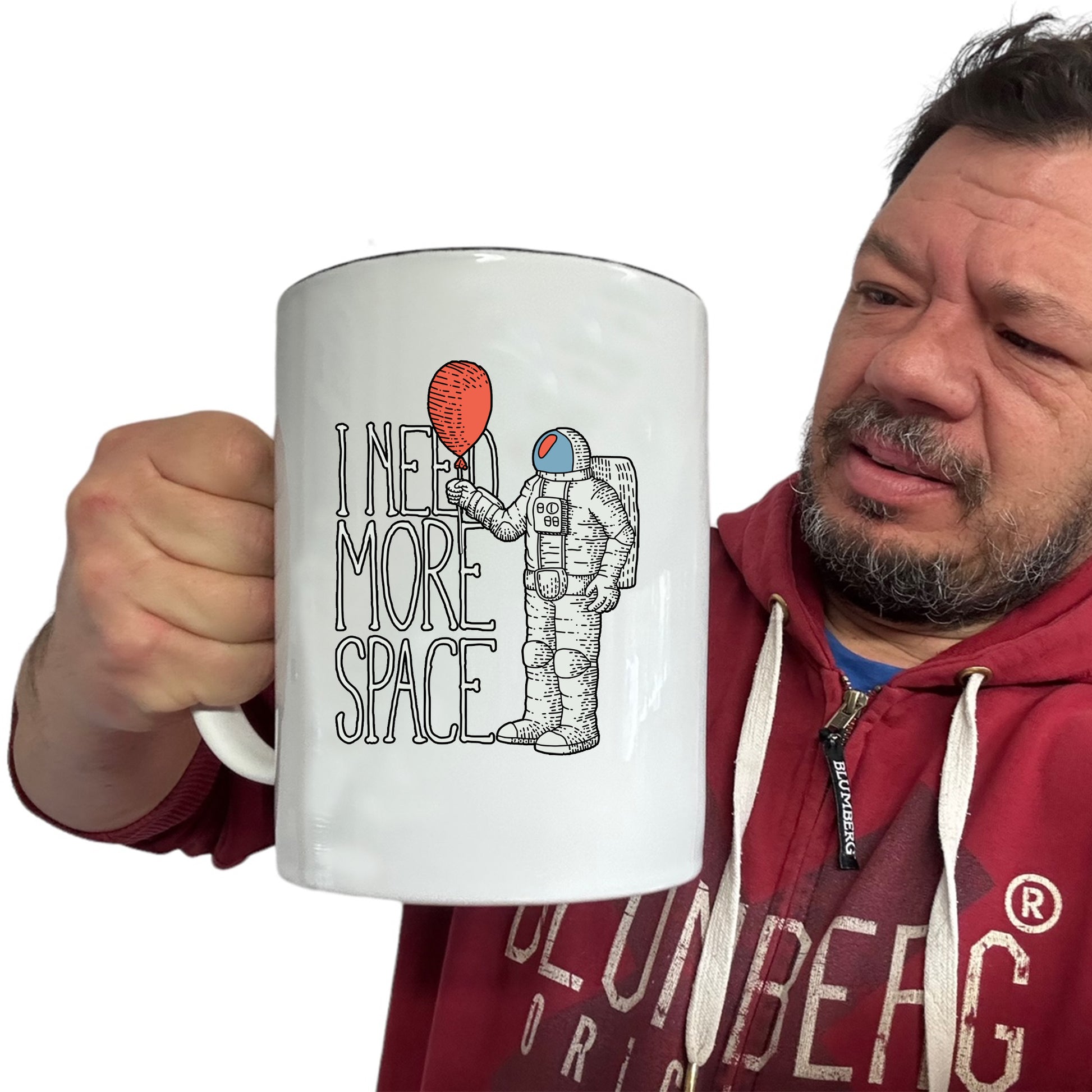 Astronaut I Need More Space Balloon - Funny Giant 2 Litre Mug