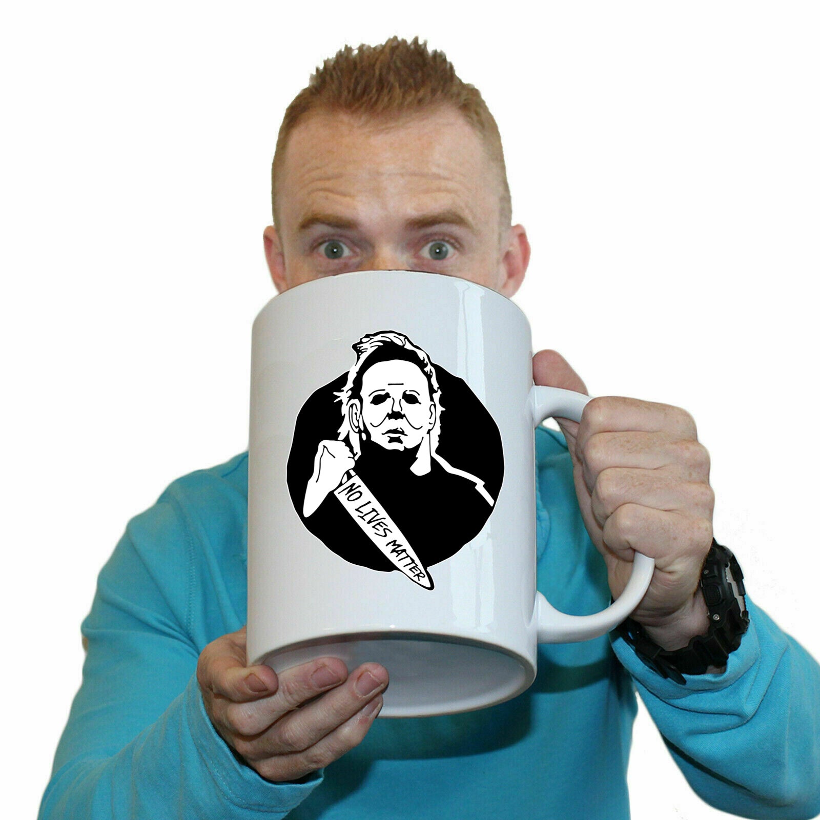 No Lives Matter Halloween Trick Or Treat - Funny Giant 2 Litre Mug