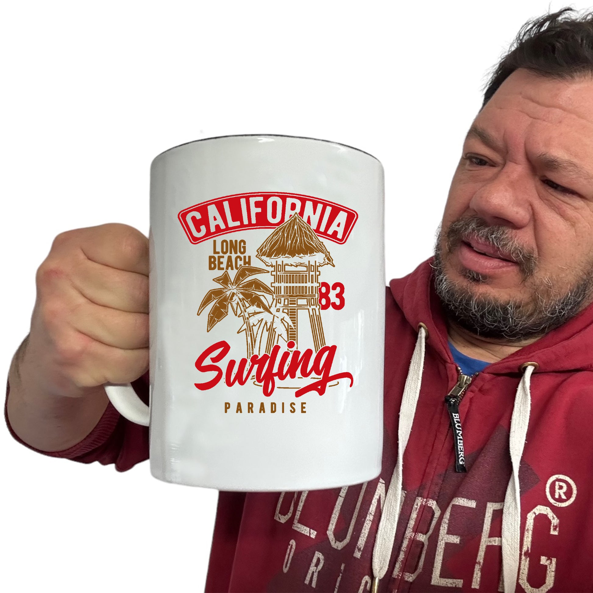 California Long Beach Surfing 83 - Funny Giant 2 Litre Mug