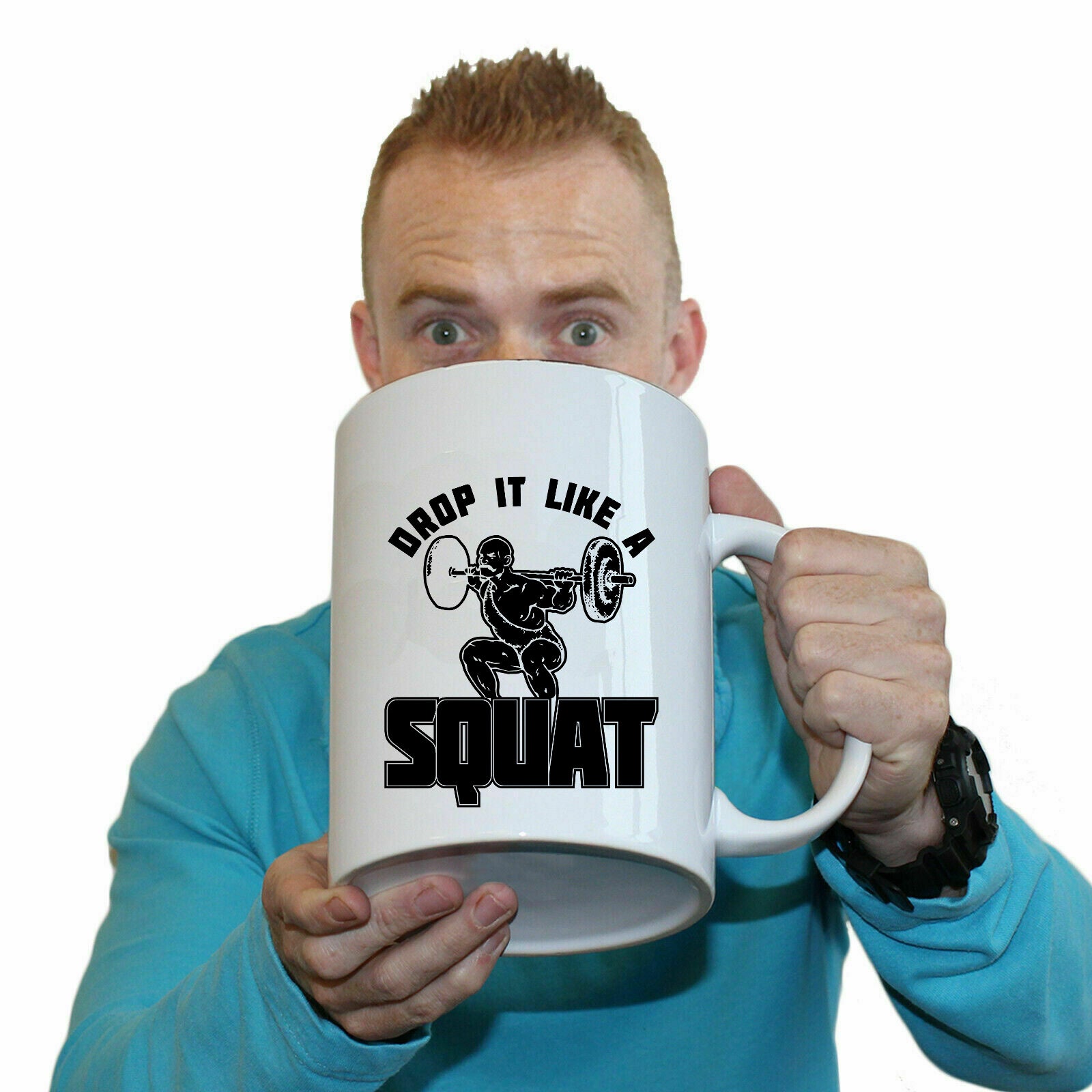 Gym Drop It Like A Squat - Funny Giant 2 Litre Mug