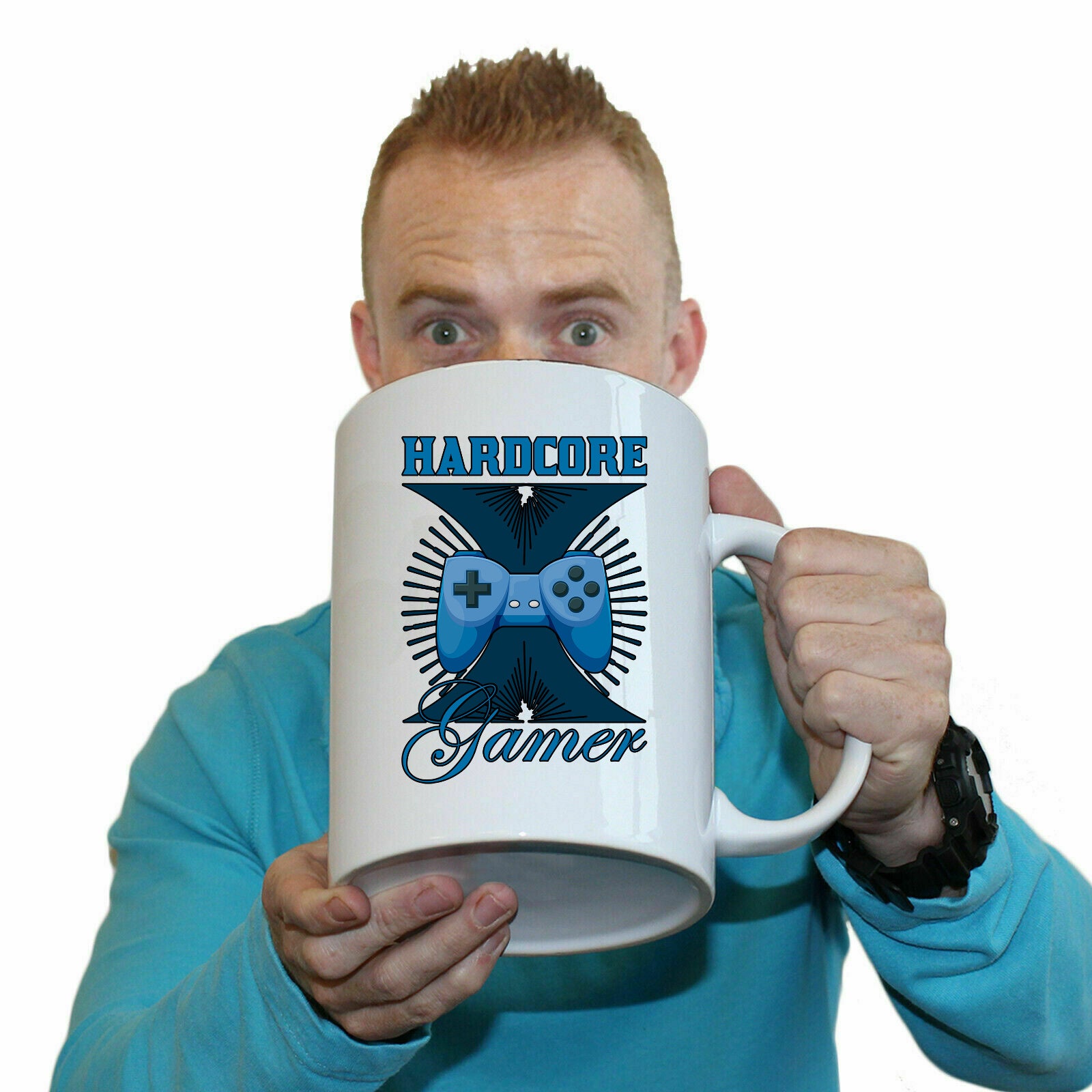 Hardcore Gamer Game - Funny Giant 2 Litre Mug