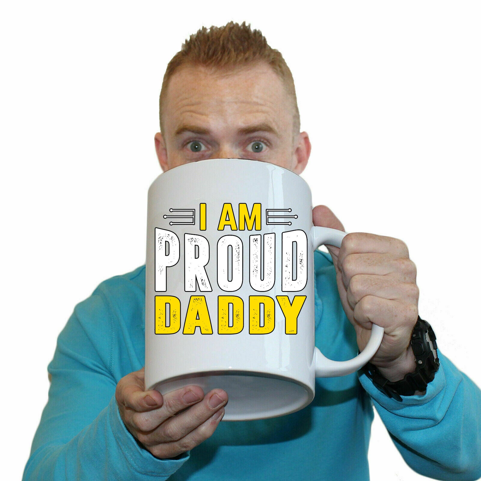 I Am A Proud Dad Father Daddy - Funny Giant 2 Litre Mug