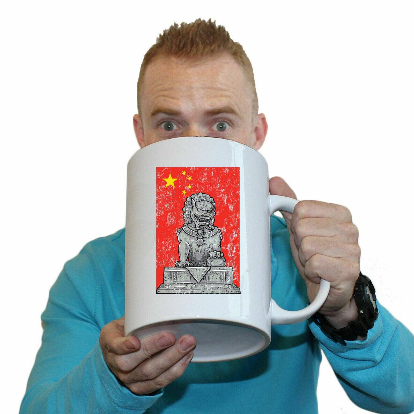 Foo Dog Feng Shui Protection China - Funny Giant 2 Litre Mug