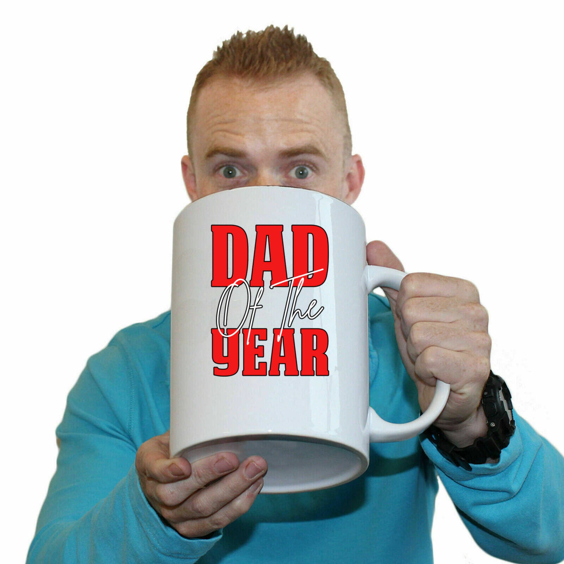 Dad Of The Year Father Daddy Fathers Day - Funny Giant 2 Litre Mug