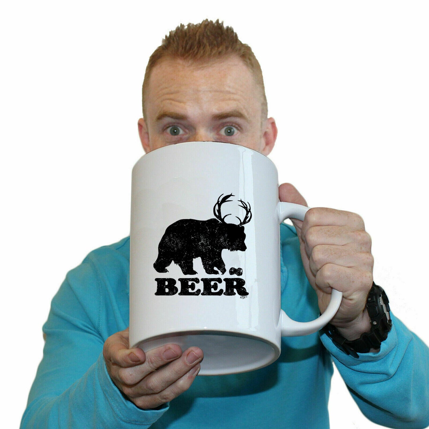 Beer Bear Deer - Funny Giant 2 Litre Mug