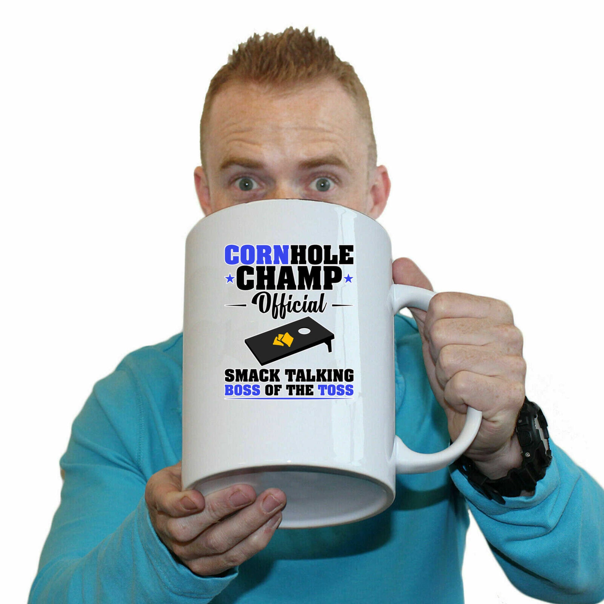 Cornhole Champ Official Smack Talking Boss Of The Toss - Funny Giant 2 Litre Mug