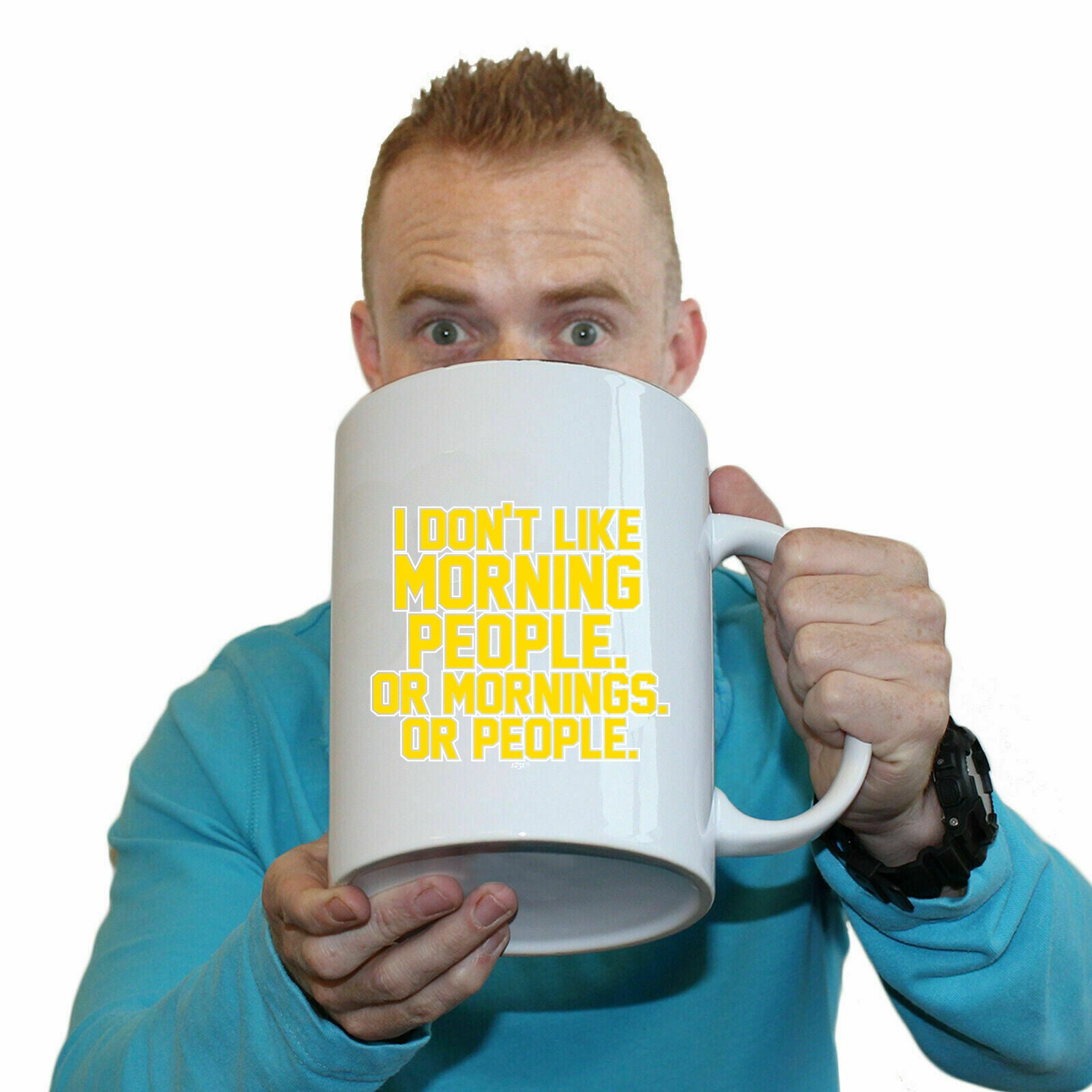 Dont Like Morning People - Funny Giant 2 Litre Mug