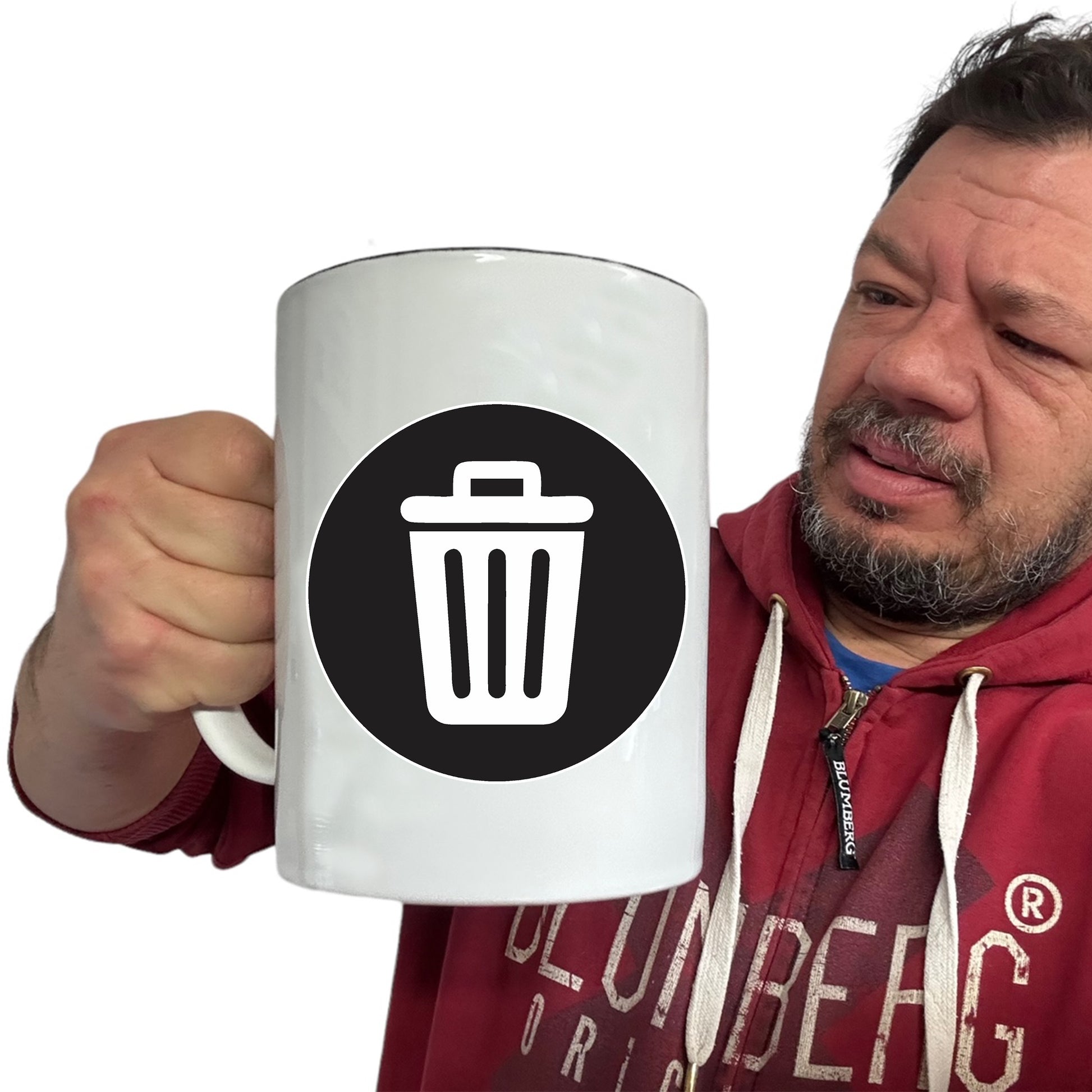 Rubbish Bin Icon - Funny Giant 2 Litre Mug