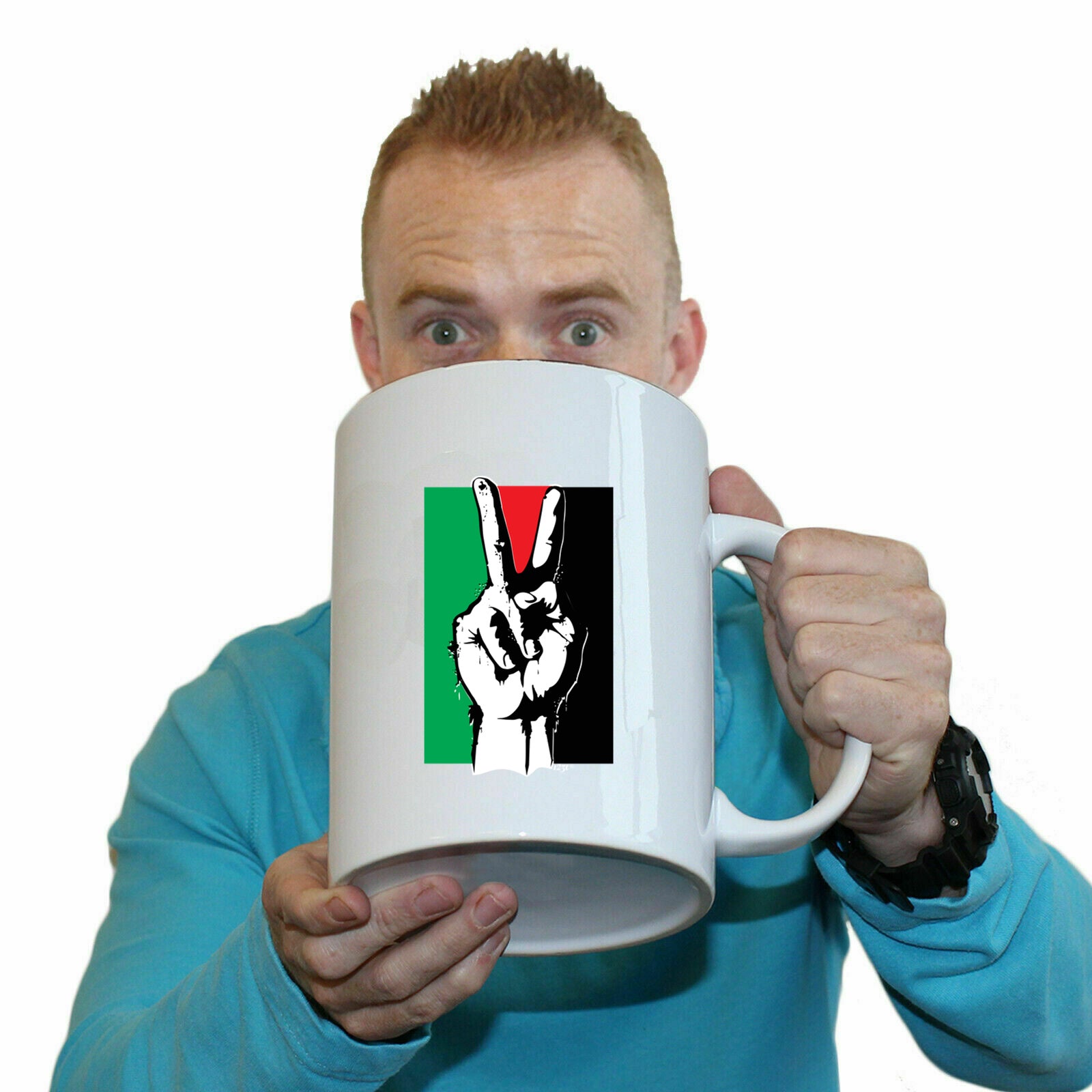 Free Palestine Peace - Funny Giant 2 Litre Mug