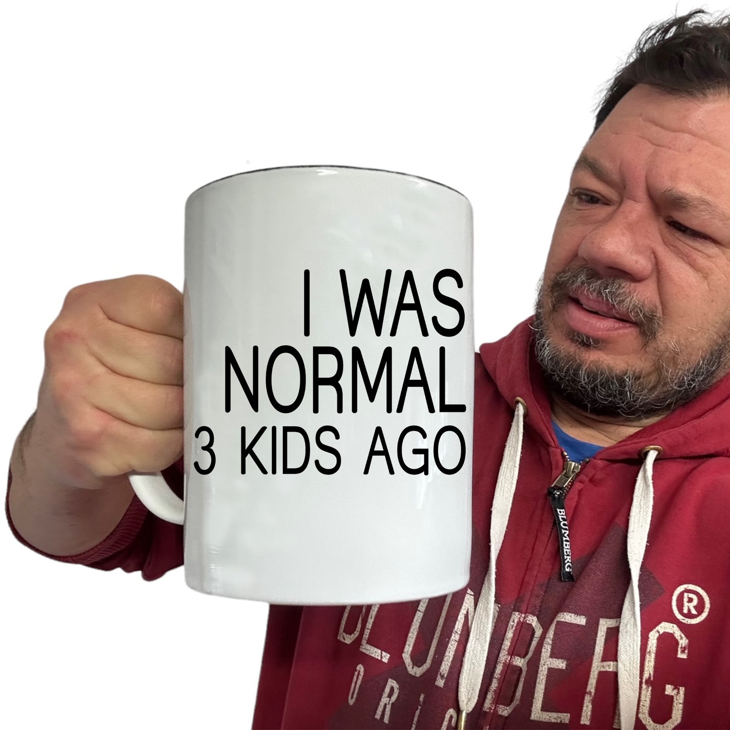 I Was Normal 3 Kids Ago Mum Mother Dad Daddy Father - Funny Giant 2 Litre Mug