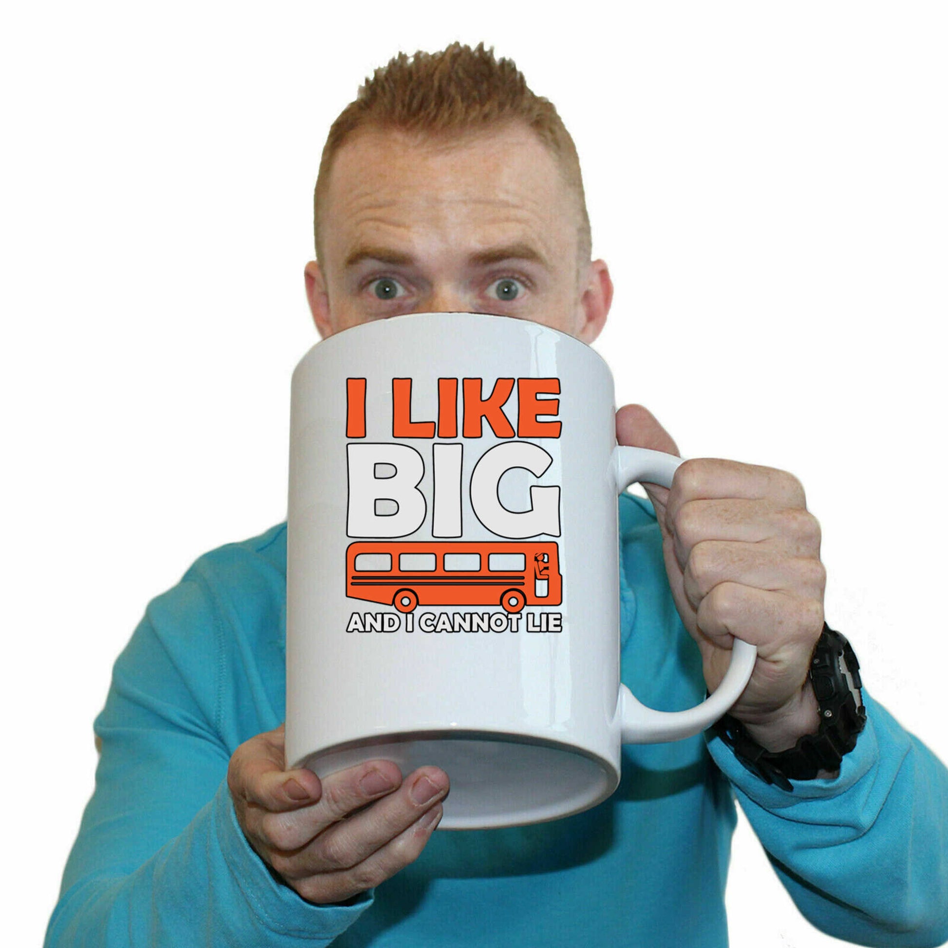 I Like Big Buses And I Cannot Lie Bus Driver - Funny Giant 2 Litre Mug