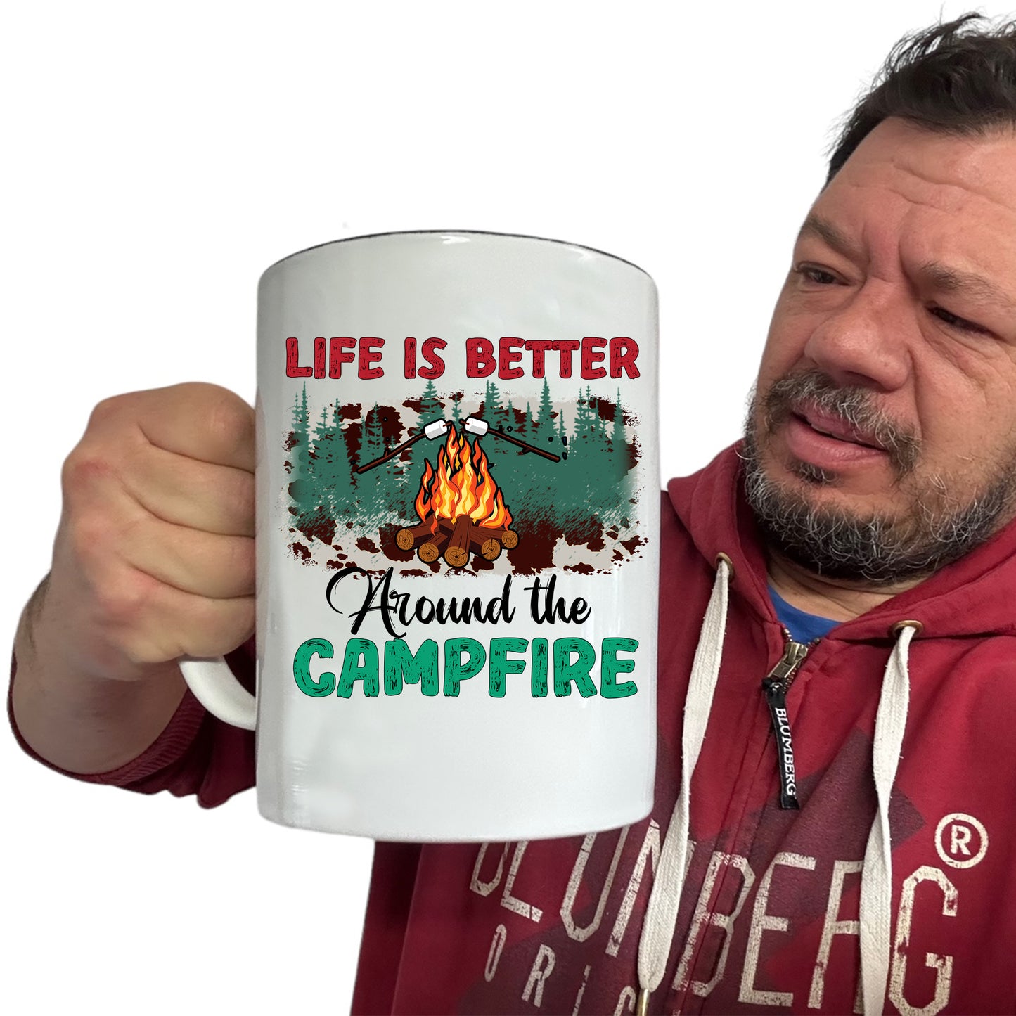 Life Is Better Around The Campfire - Funny Giant 2 Litre Mug