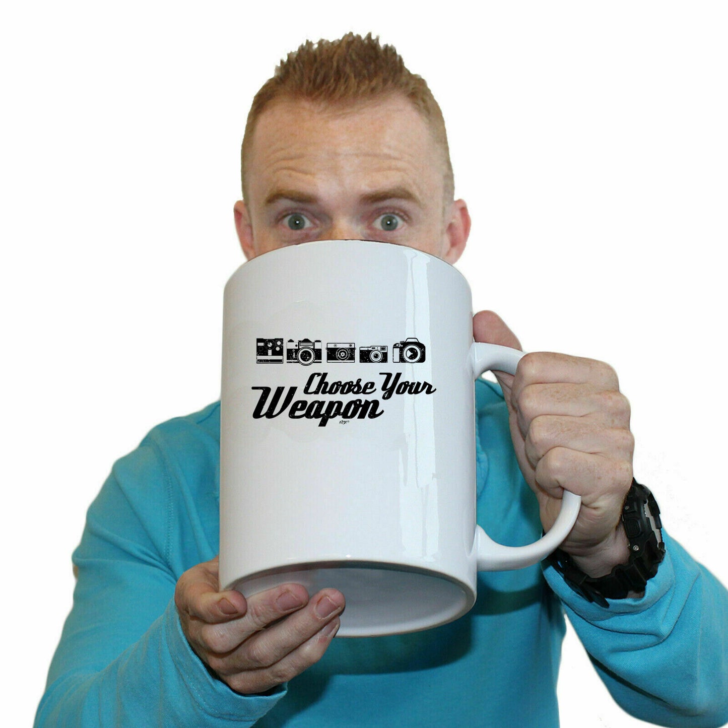 Photographer Choose Your Weapon - Funny Giant 2 Litre Mug