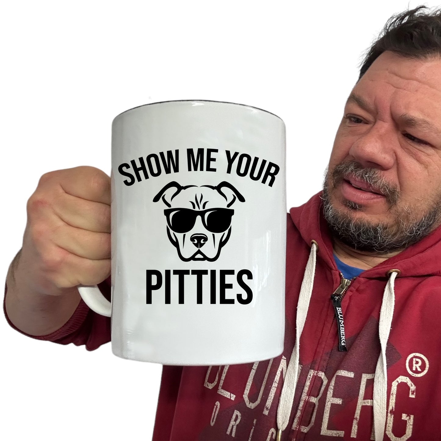 Show Me Your Pitties Animal Pitbul Dog - Funny Giant 2 Litre Mug