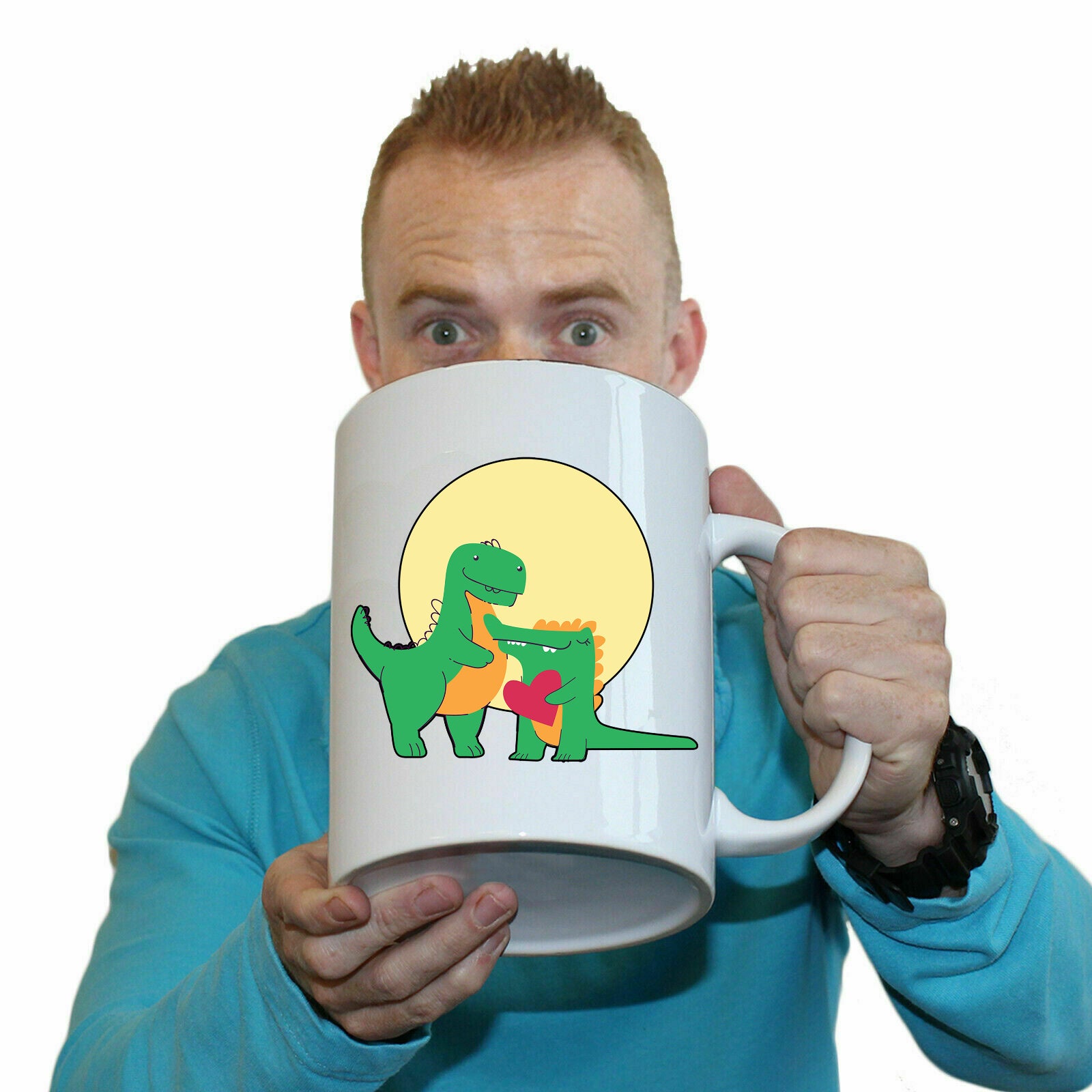 I Love You Dinosaur Animal - Funny Giant 2 Litre Mug