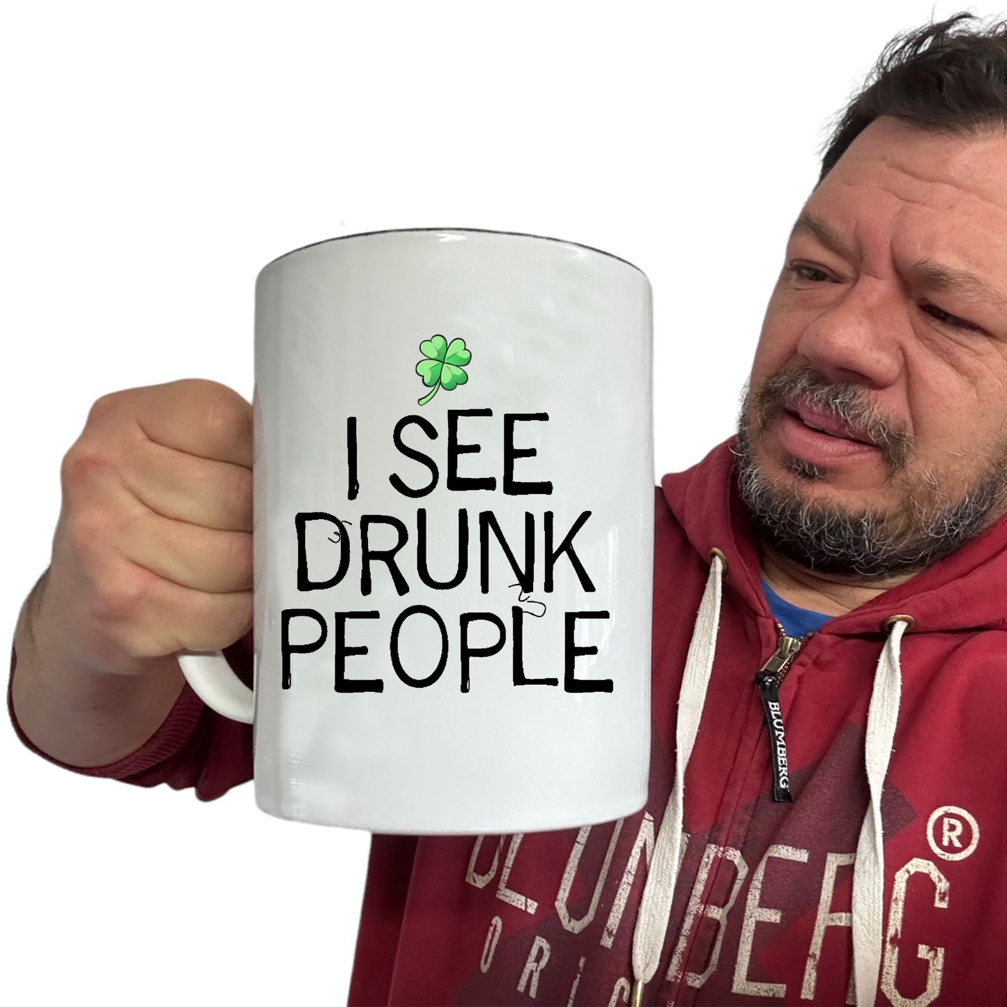 I See Drunk People Irish St Patricks Day  - Funny Giant 2 Litre Mug