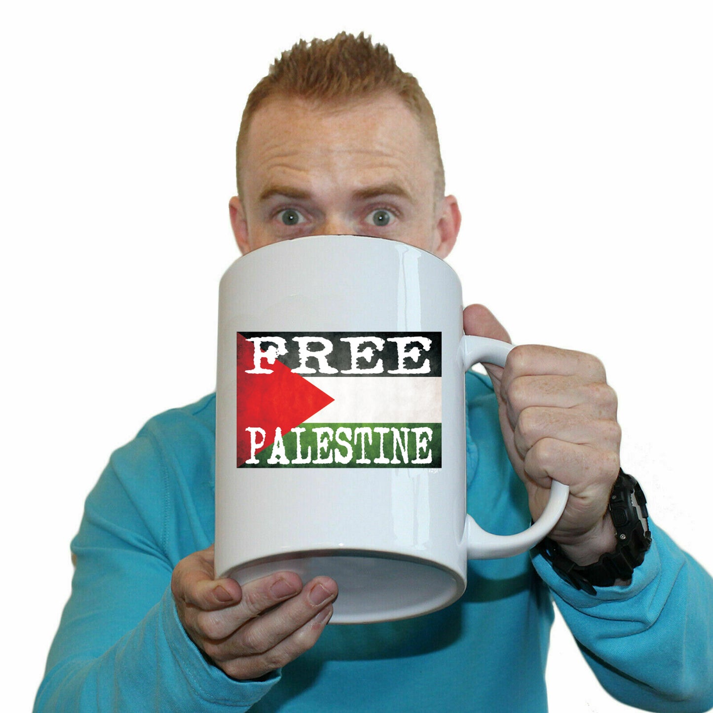 Free Palestine Flag - Funny Giant 2 Litre Mug