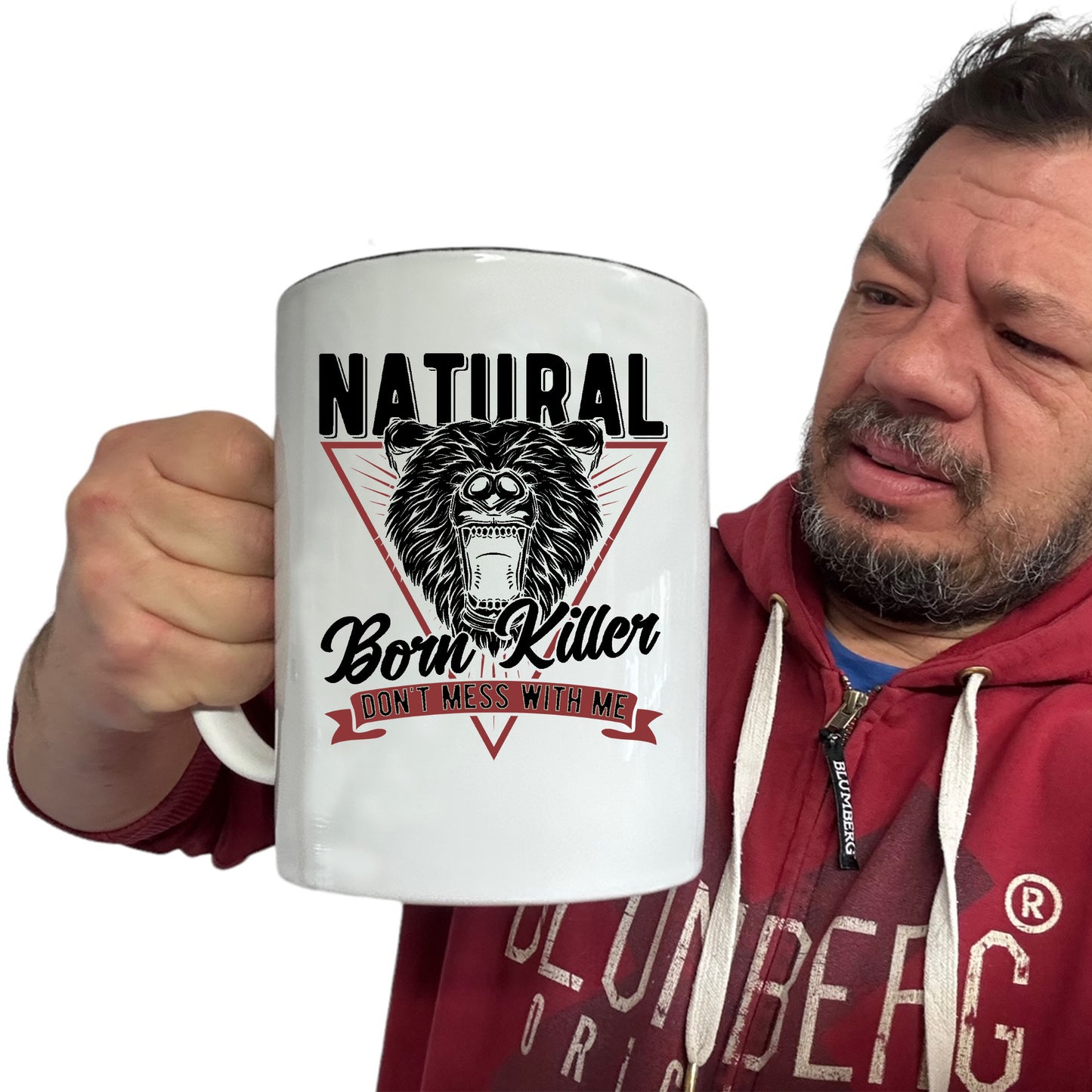 Natural Born Killer Bear Dont Mess Animal - Funny Giant 2 Litre Mug