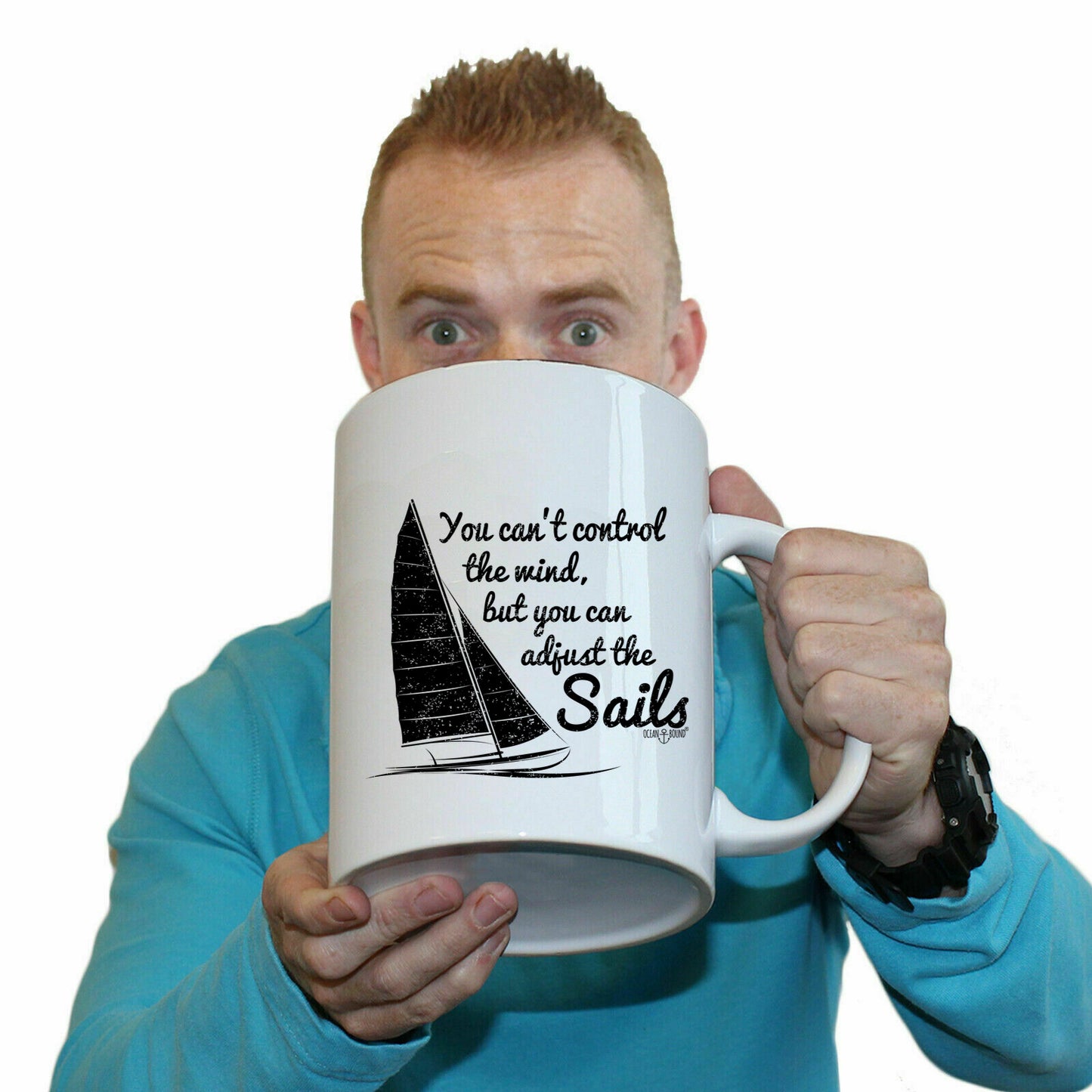 Ob You Cant Control The Wind - Funny Giant 2 Litre Mug