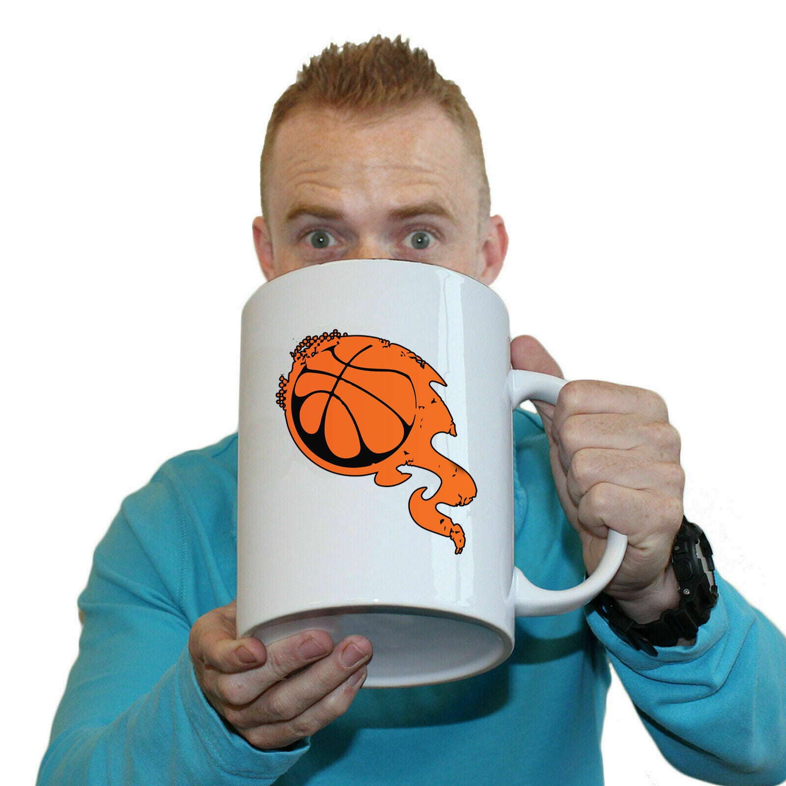 Basketball Flaming Fashion - Funny Giant 2 Litre Mug