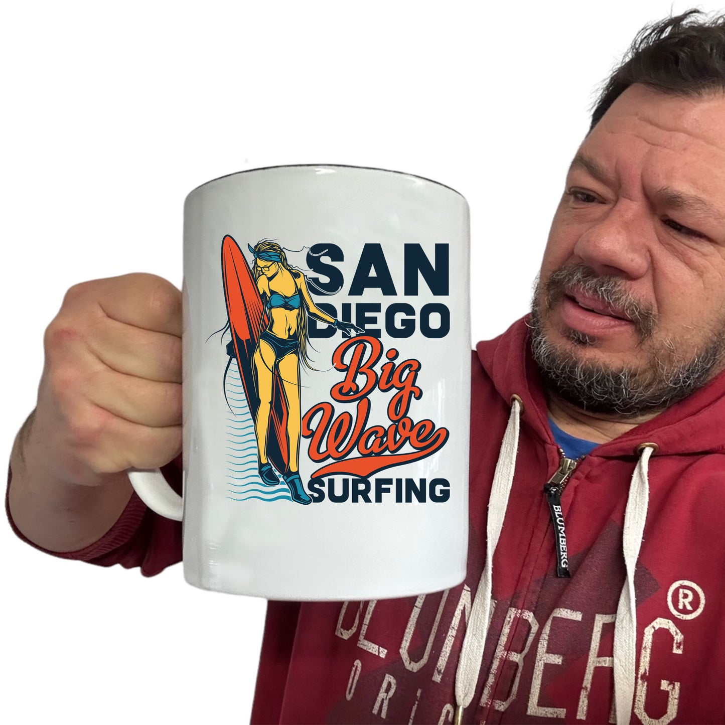 San Diego Big Wave Surfing Surf - Funny Giant 2 Litre Mug