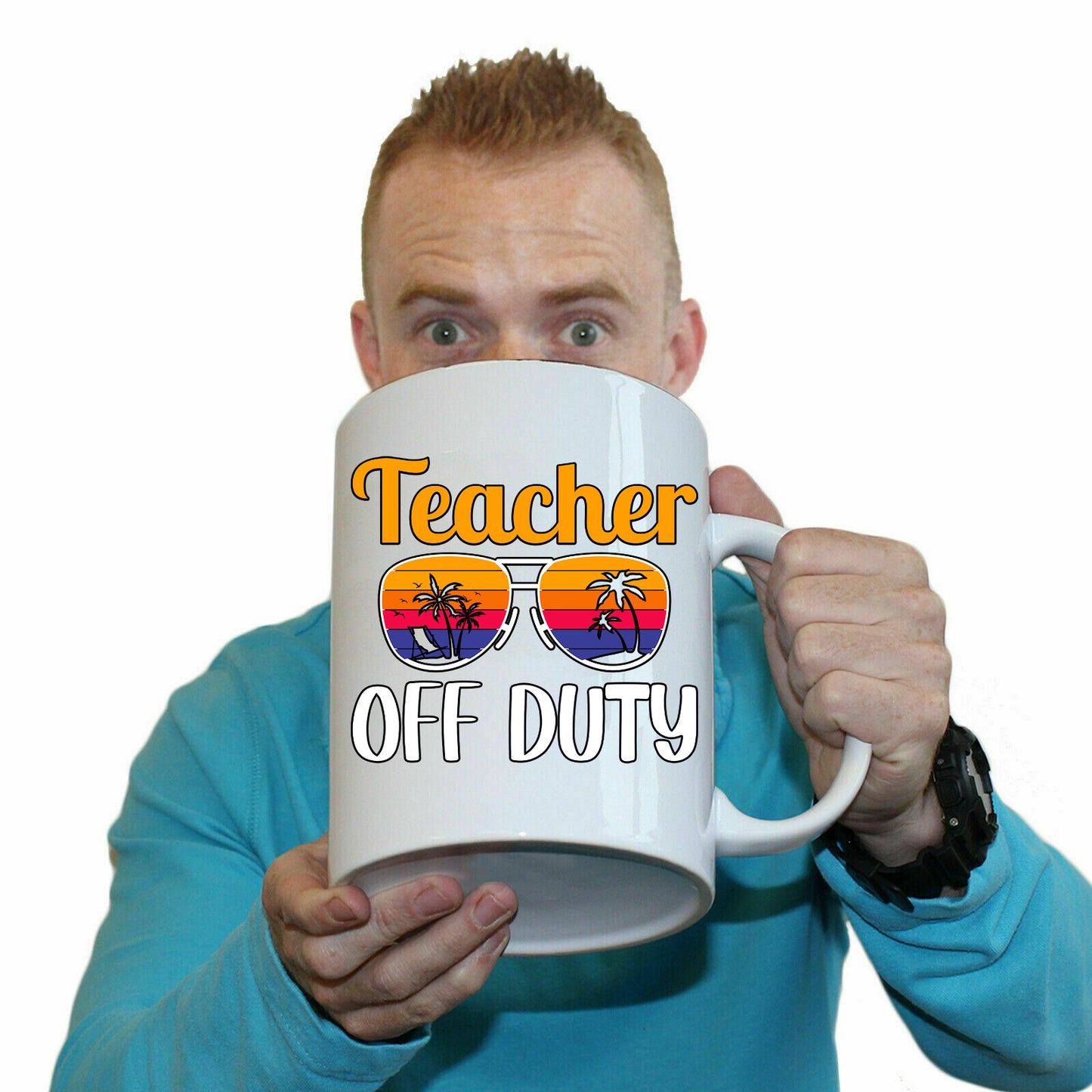 Teacher Off Duty - Funny Giant 2 Litre Mug