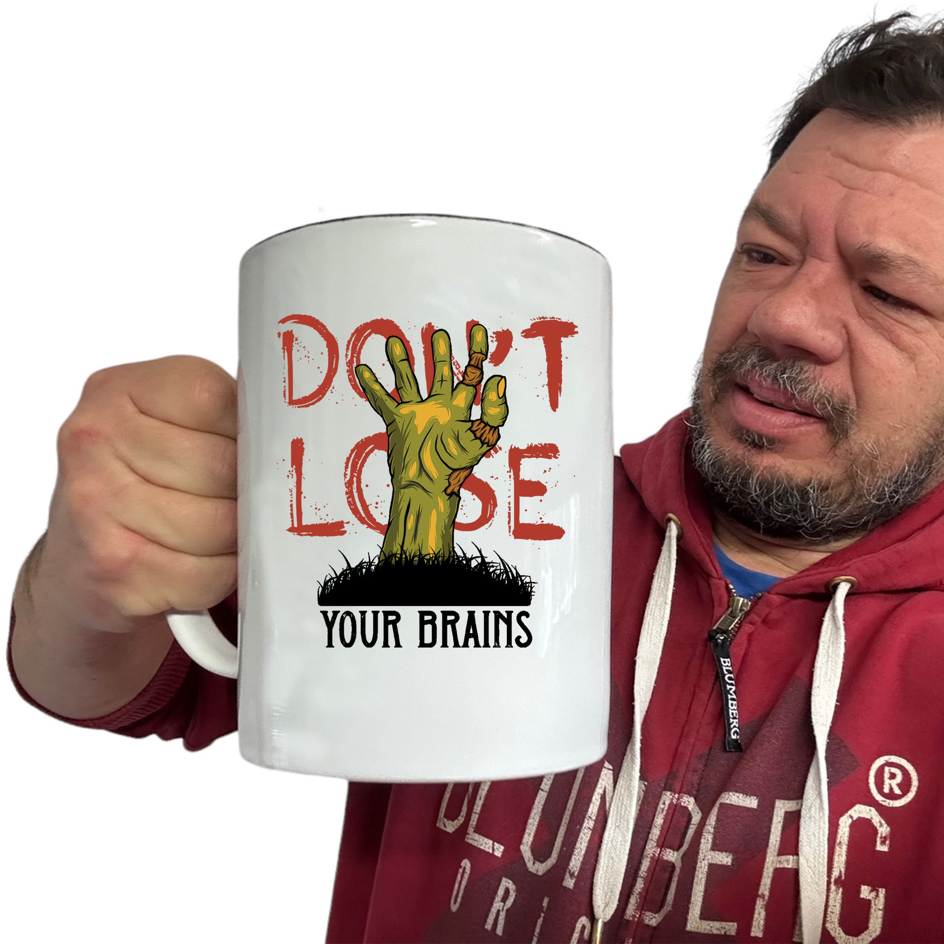 Dont Lose Your Brains Halloween - Funny Giant 2 Litre Mug