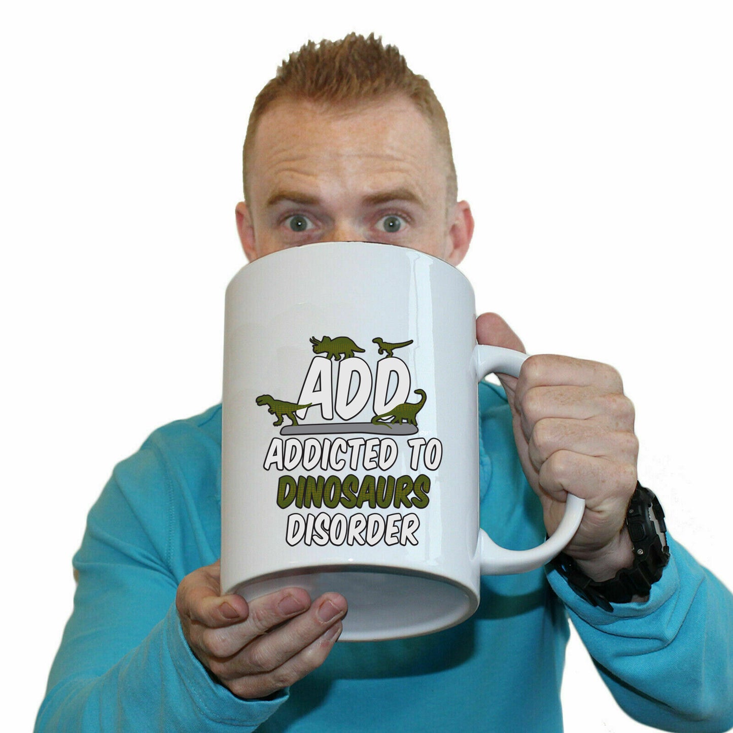 Add Dinosaur - Funny Giant 2 Litre Mug