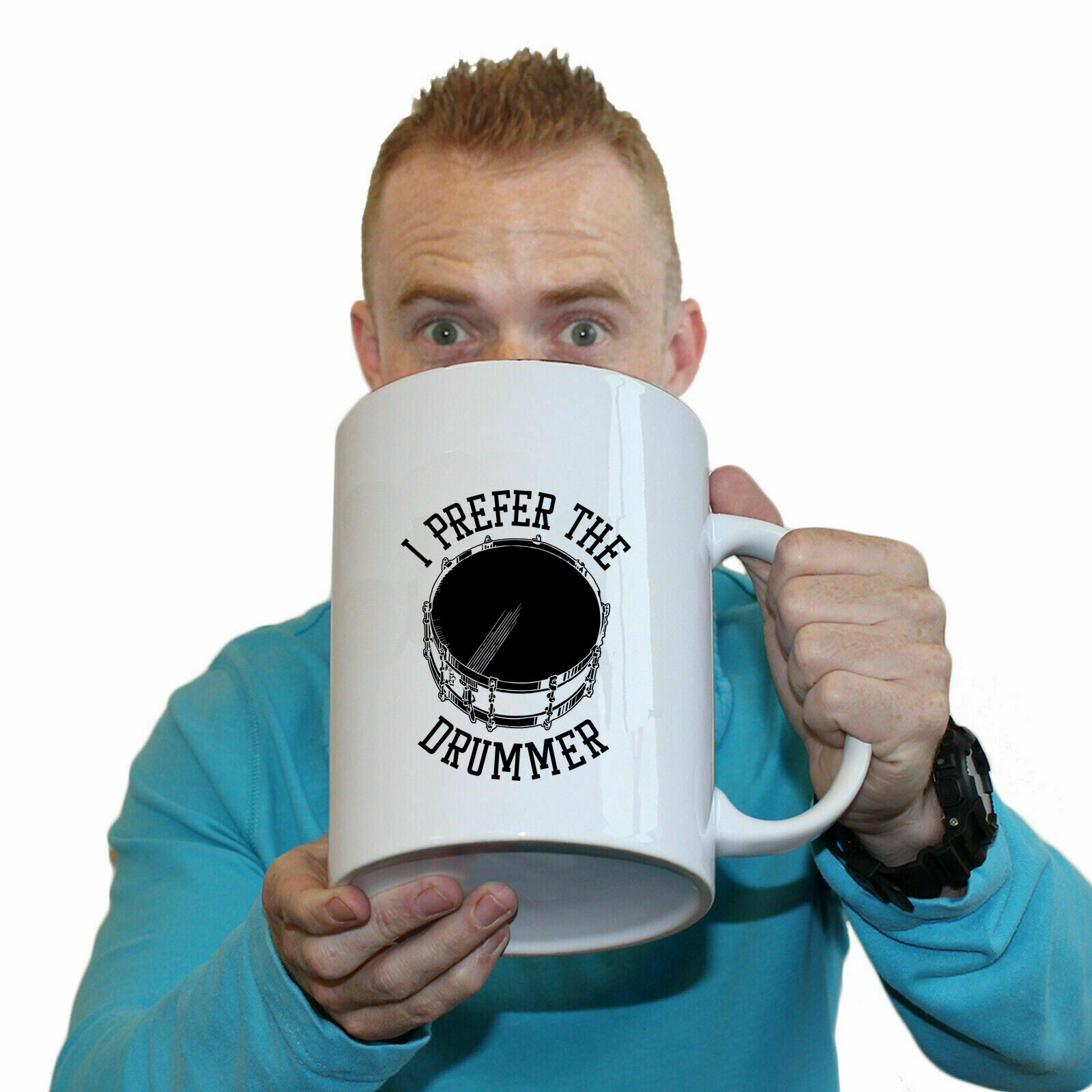 Prefer The Drummer - Funny Giant 2 Litre Mug