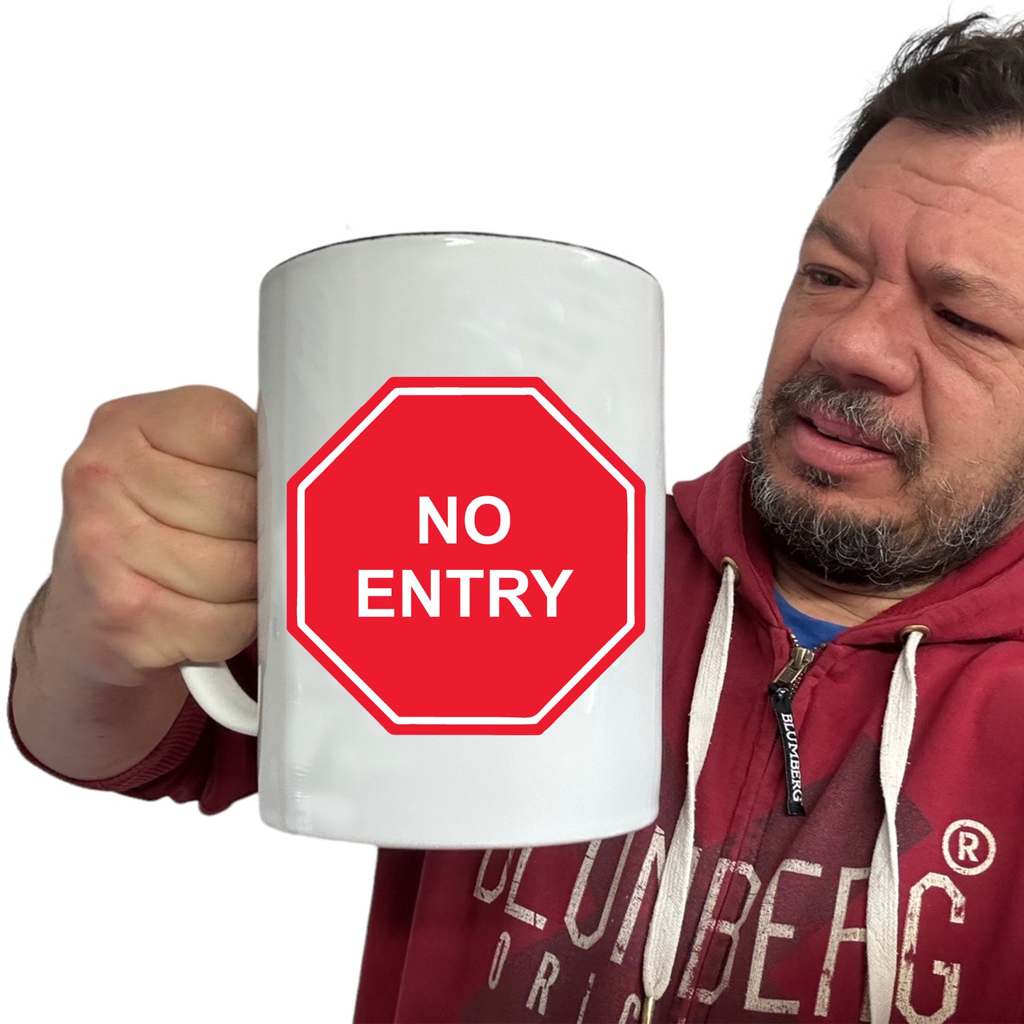 No Entry - Funny Giant 2 Litre Mug