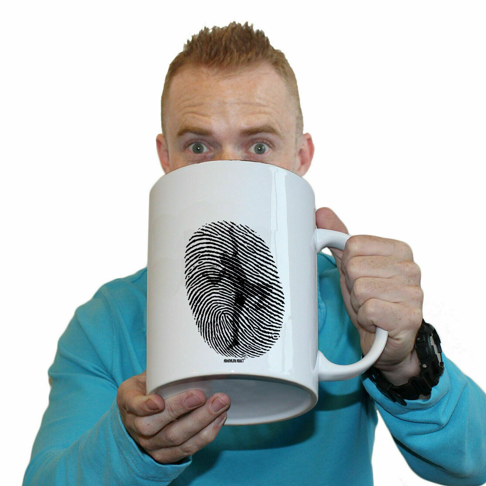 Aa Climbing Fingerprint - Funny Giant 2 Litre Mug