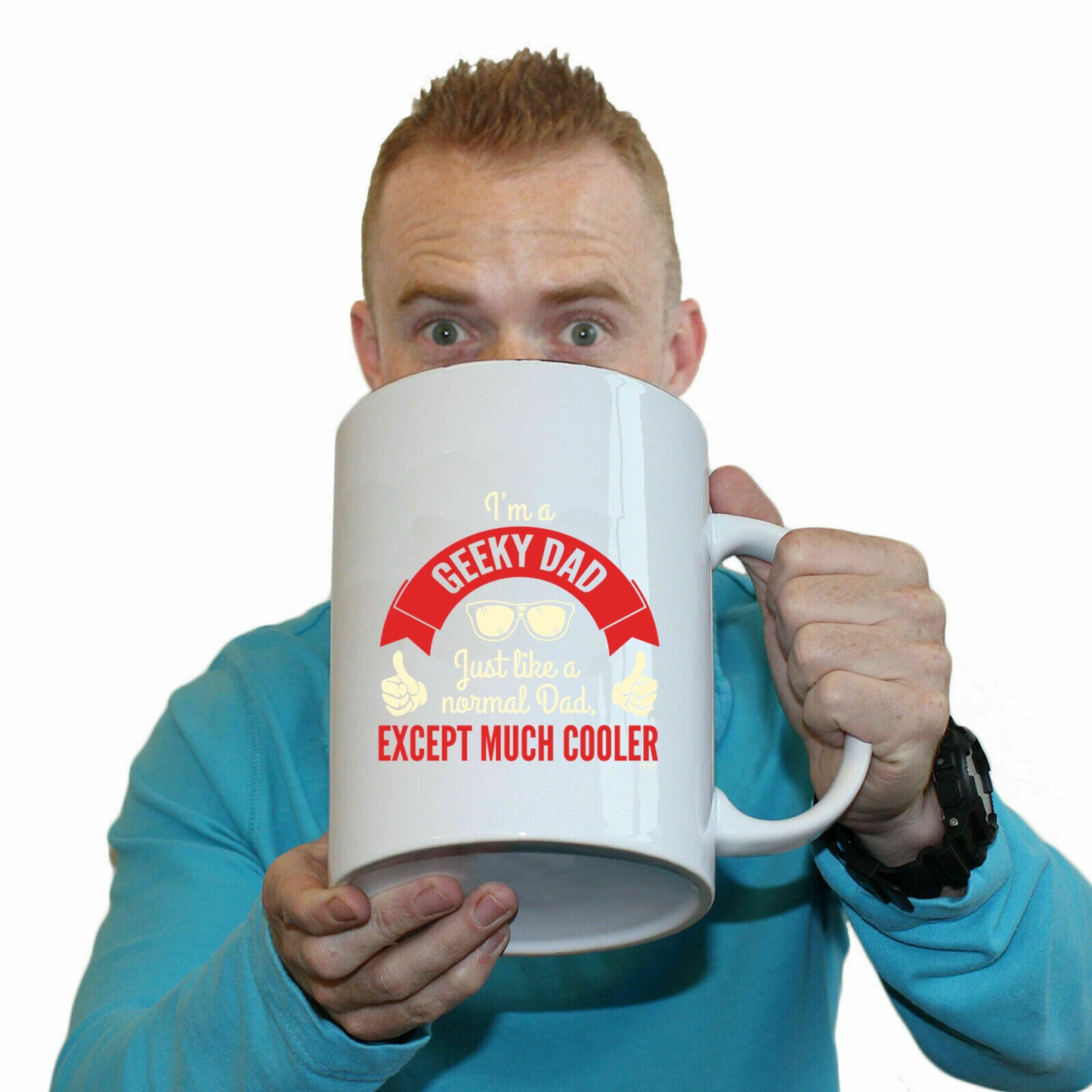 Im A Geeky Dad - Funny Giant 2 Litre Mug