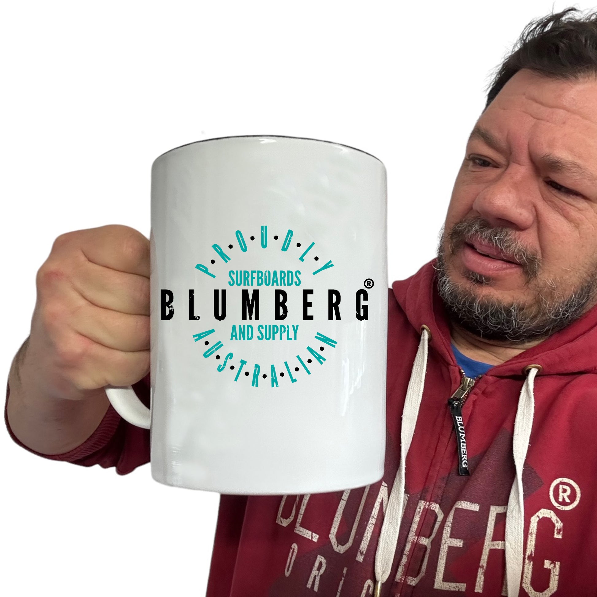 Blumberg Proudly Surfboards And Supply Australia - Funny Giant 2 Litre Mug