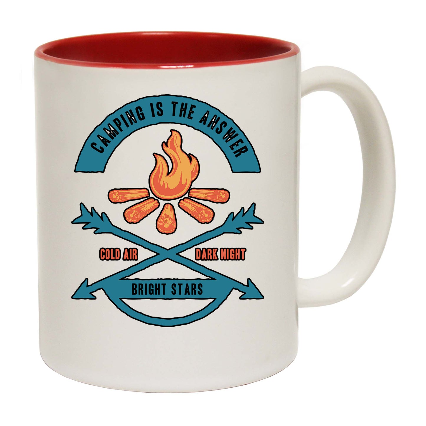 Camping Is The Answer - Funny Coffee Mug