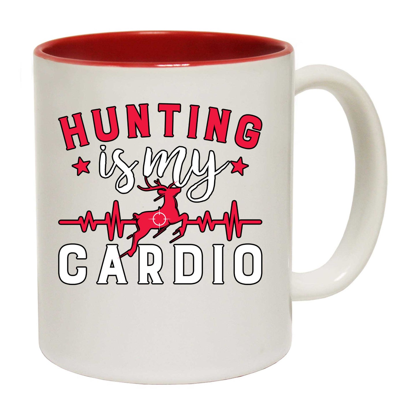 Hunting Is My Cardio Heartbeat Pulse - Funny Coffee Mug