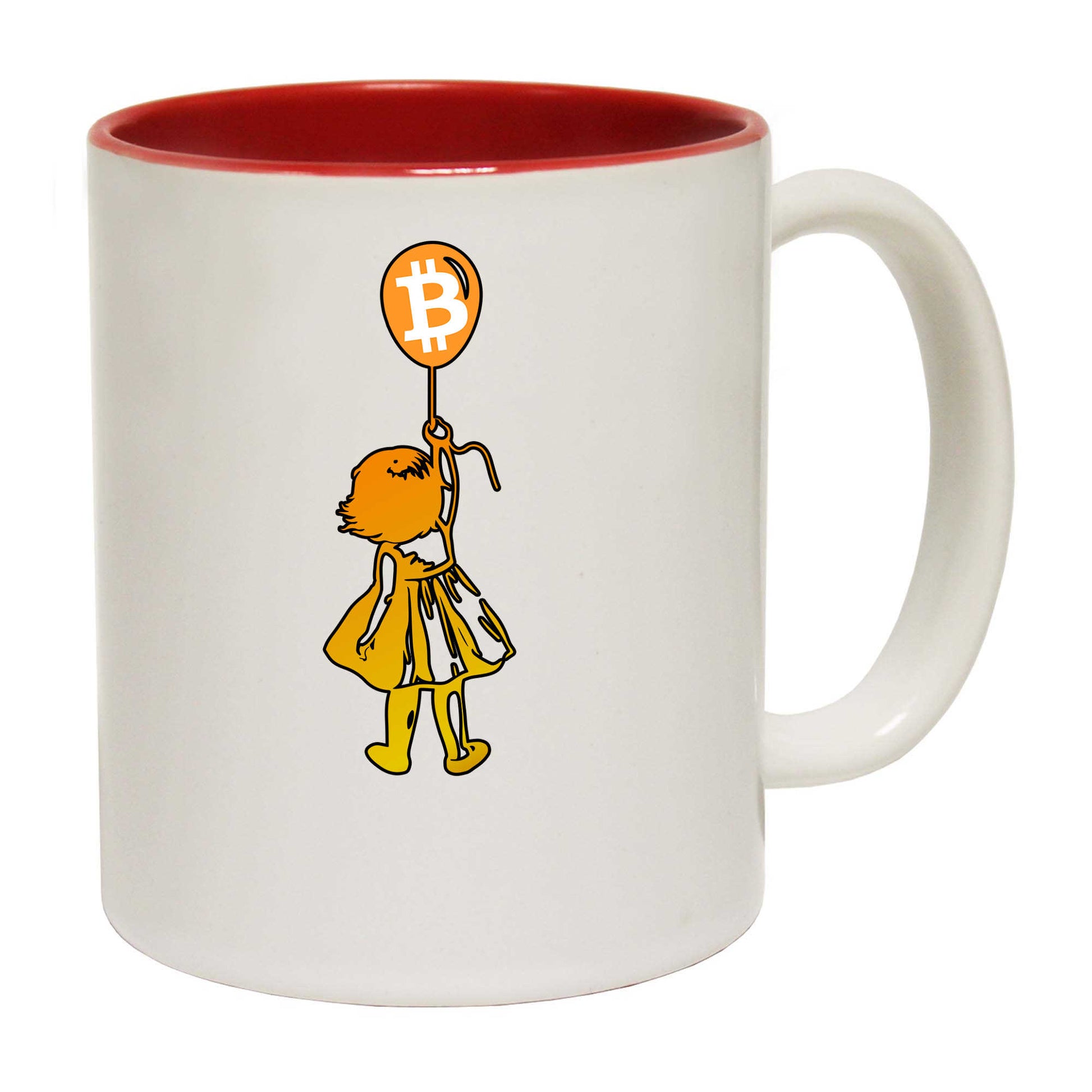 Girl With Balloon Crypto Bitcoin For Cypherpunks - Funny Coffee Mug