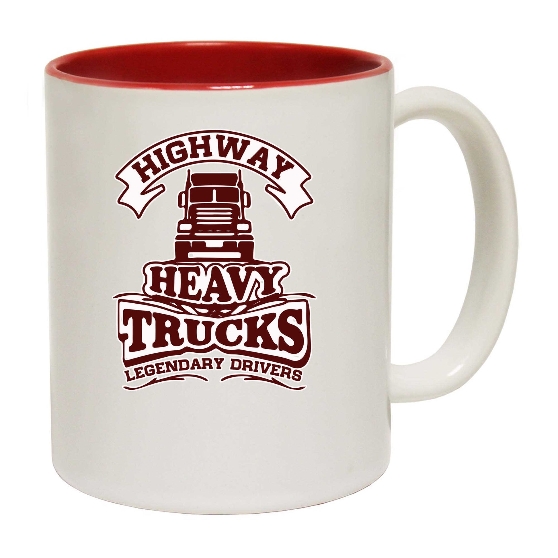 Highway Heavy Trucks Trucker - Funny Coffee Mug