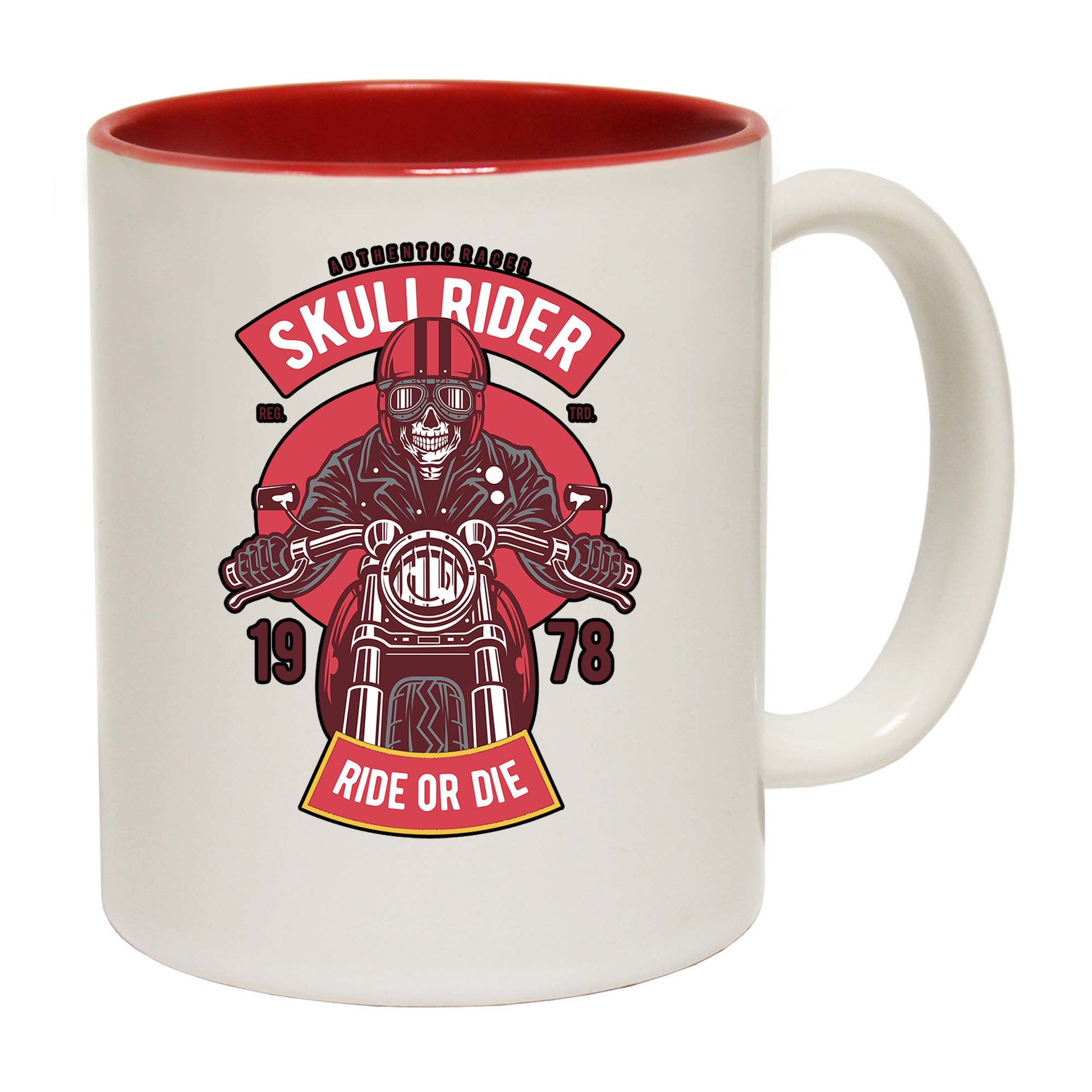 Skull Rider Motorbike Motorcycle Ride Or Die - Funny Coffee Mug