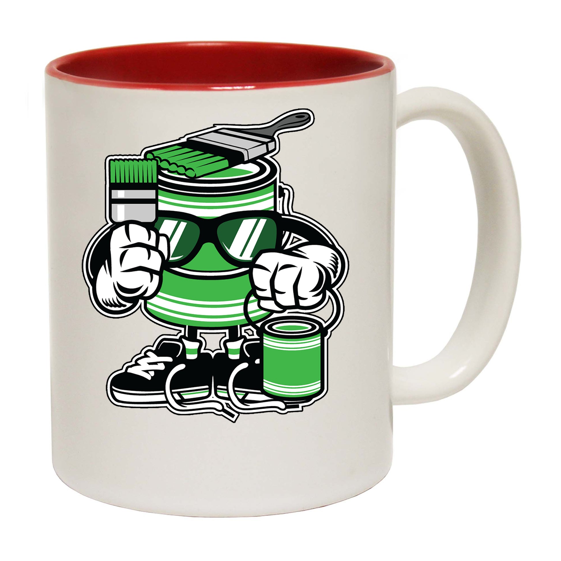 Lets Paint Cool Cartoon Painter Retro - Funny Coffee Mug