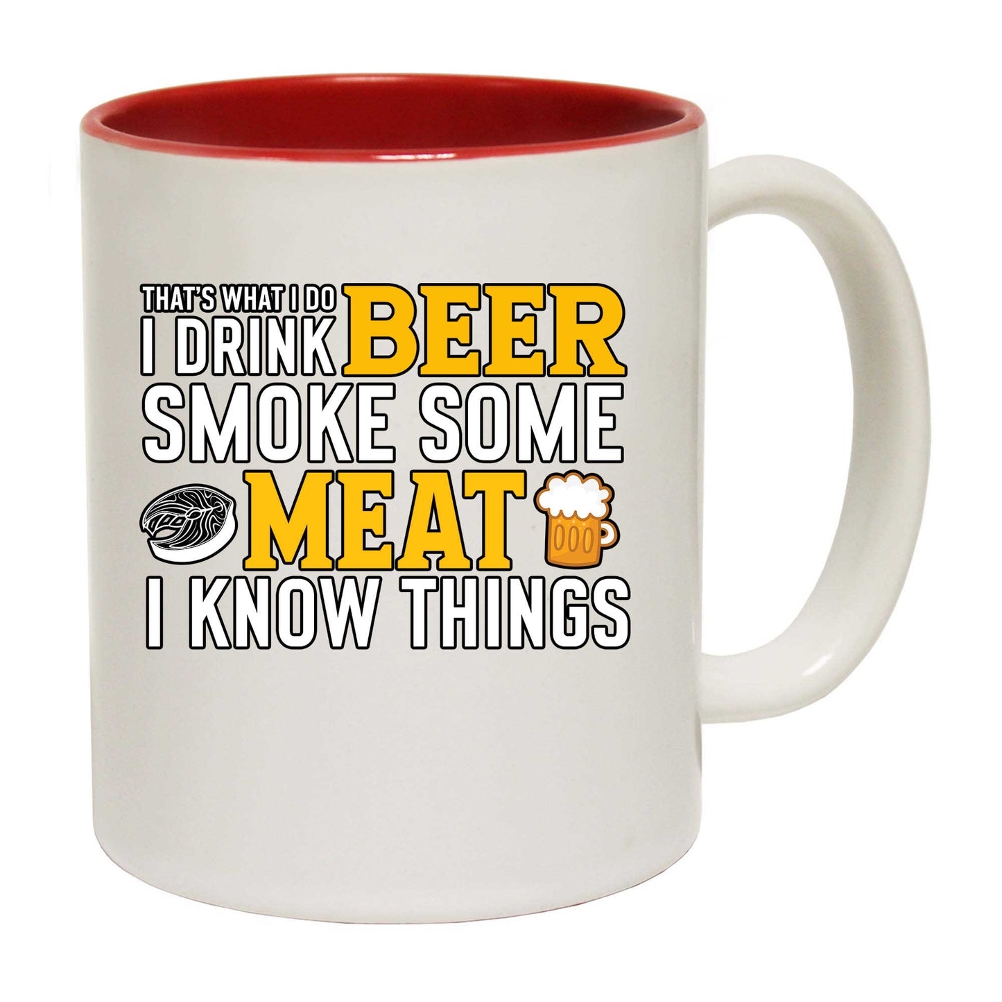 Drink Beer Smoke Meet Know Things Bbq - Funny Coffee Mug