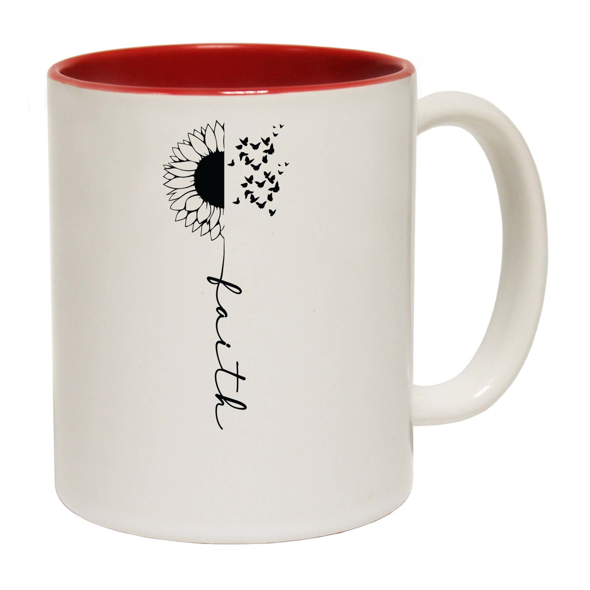 Faith Sunflower Jesus God Christian - Funny Coffee Mug