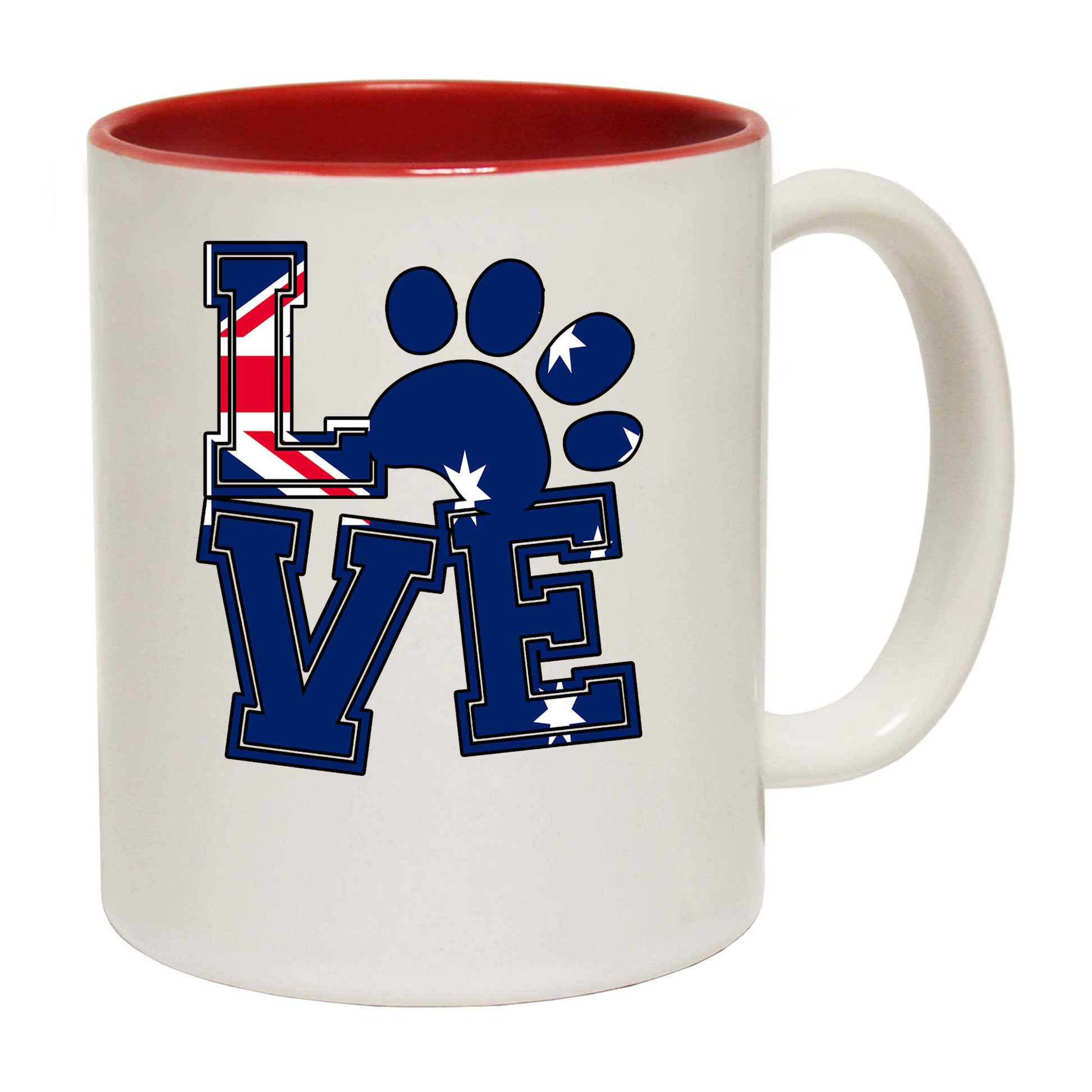 Love Australia Paw Print - Funny Coffee Mug