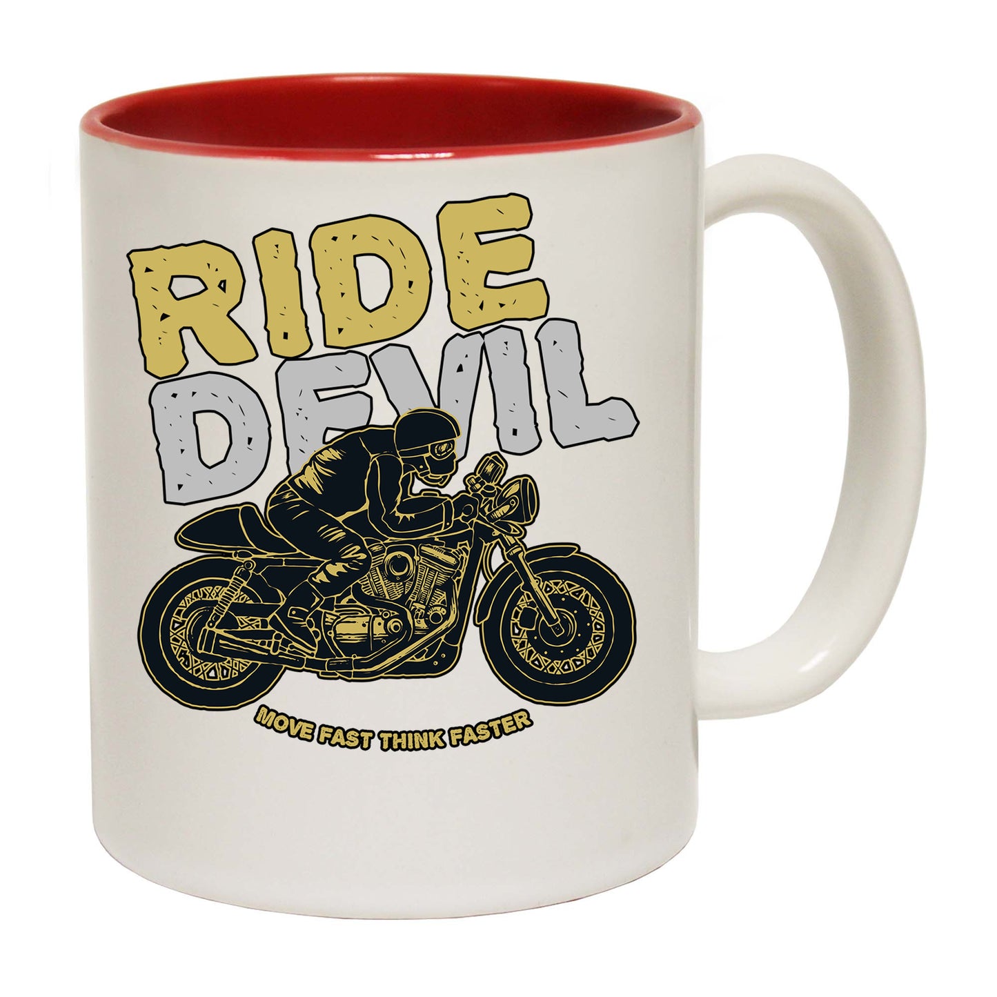 Ride Devil Move Fast Motorbike Motorcycle - Funny Coffee Mug