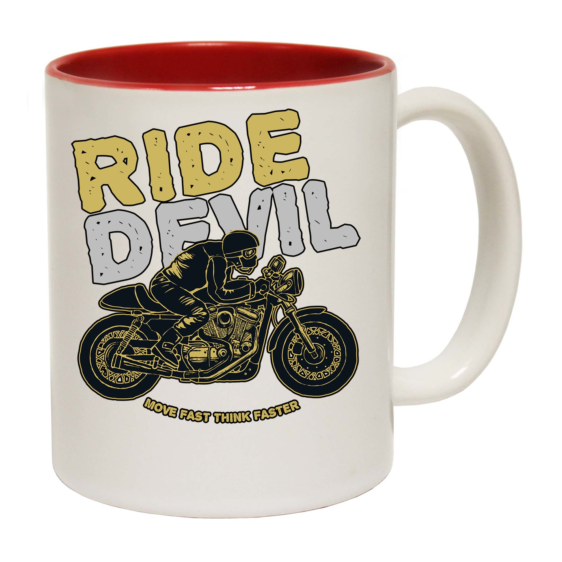 Ride Devil Move Fast Motorbike Motorcycle - Funny Coffee Mug