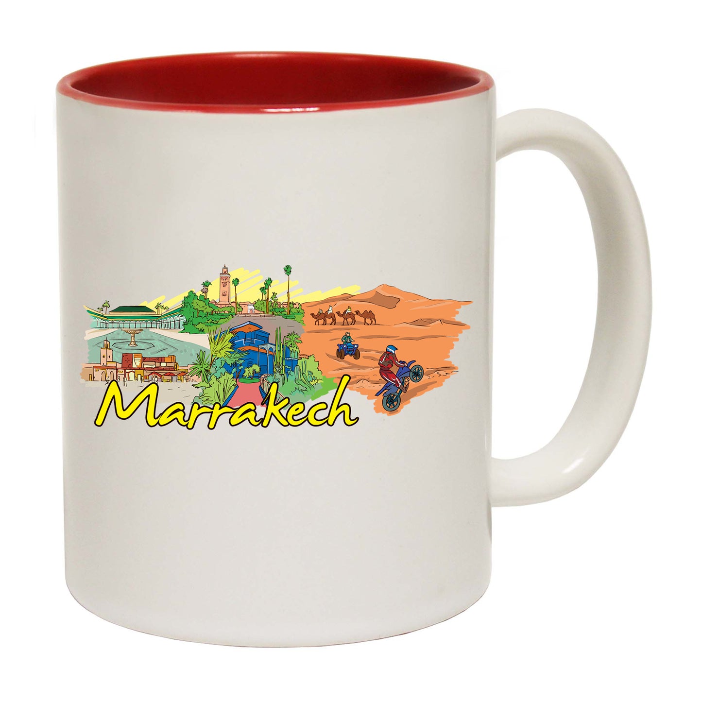 Marrakech Morocco Country Flag Destination - Funny Coffee Mug