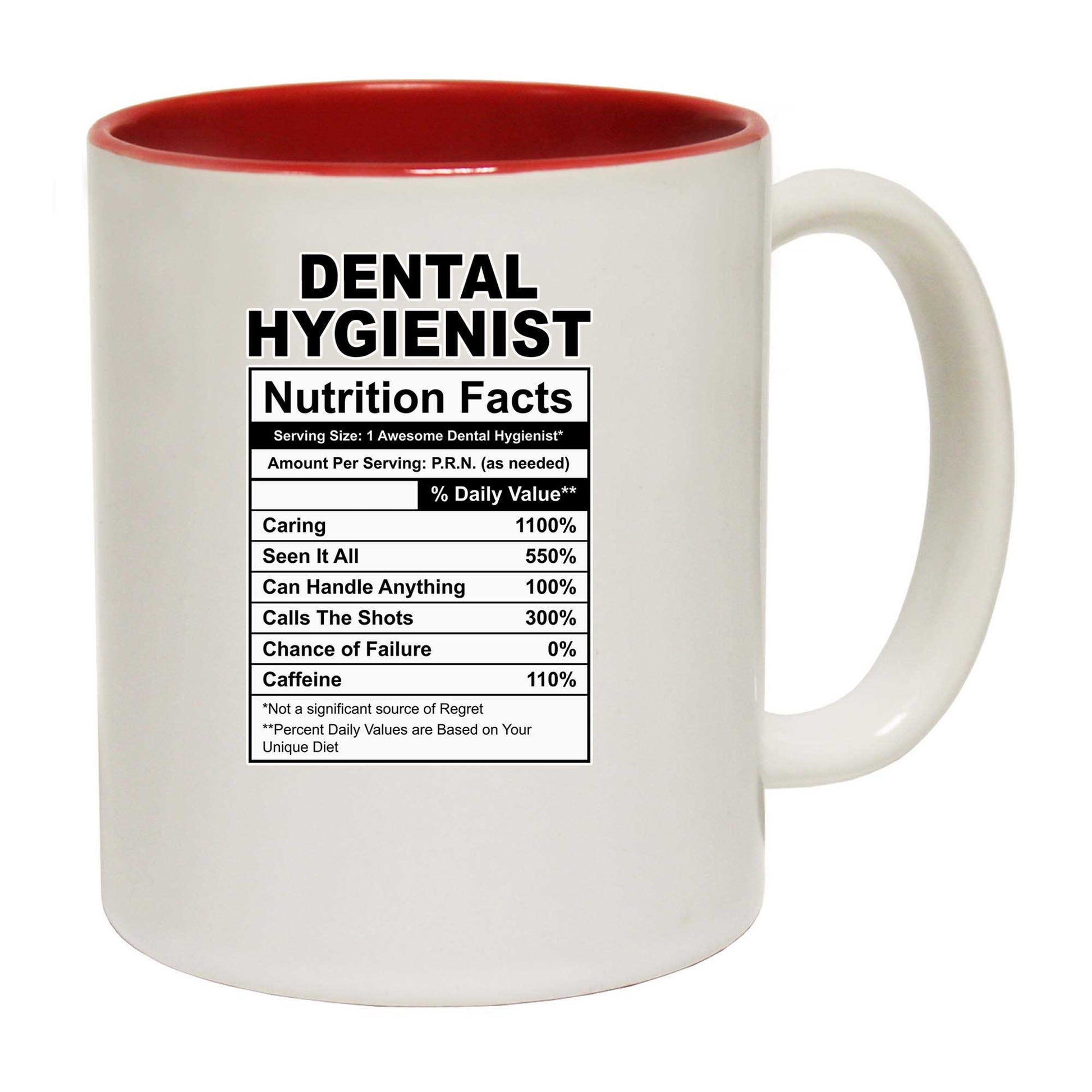 Dental Hygienist Nutrition Facts - Funny Coffee Mug